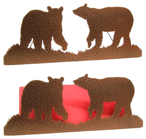 Innovative Fabricators, Inc. Bear-Shaped Desk Organizer & Letter Holder - Cute Office Decor for Paper Clips, Notes and Mail Organization (Home & Office Use)