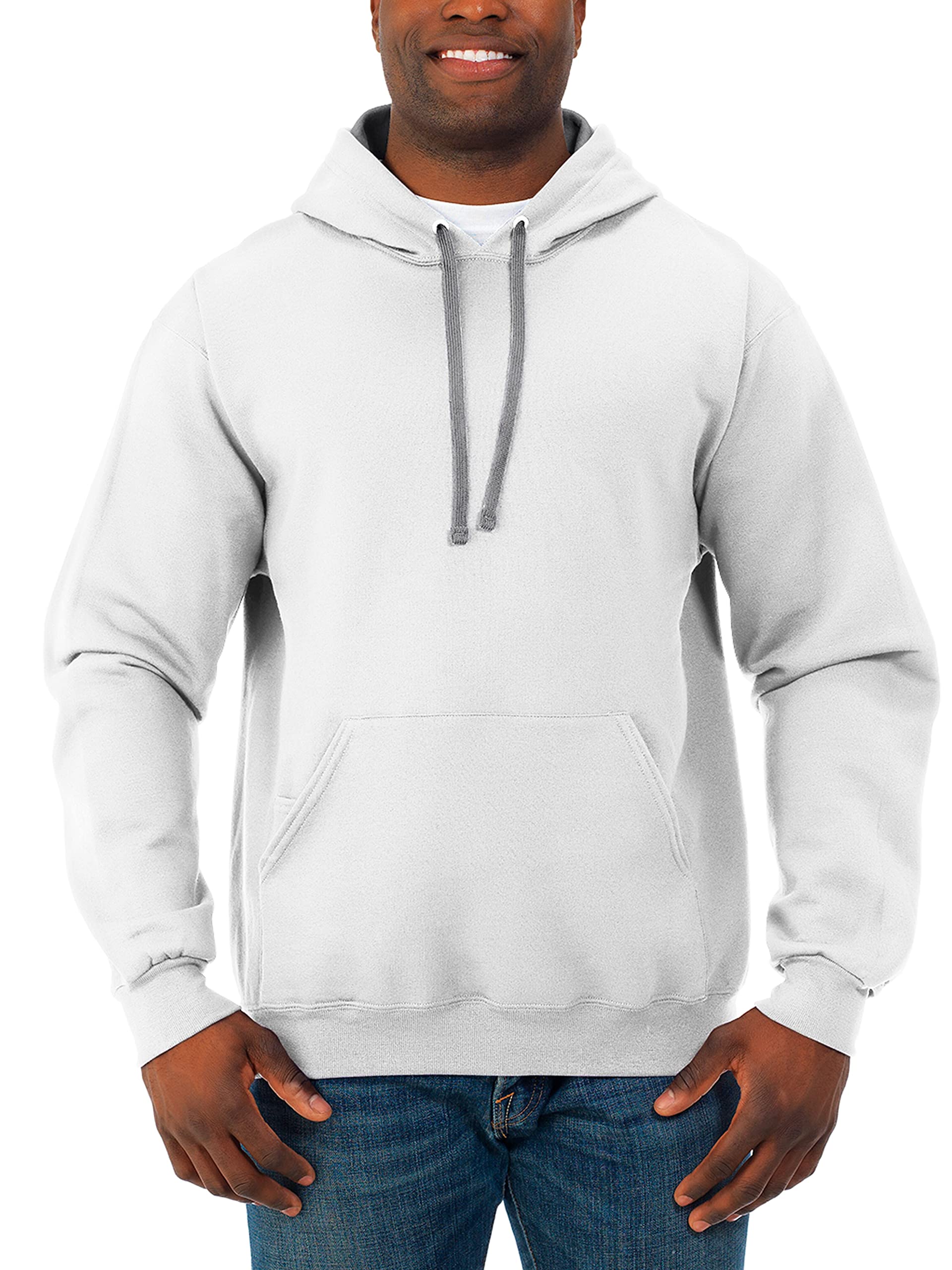 Fruit of the Loom Men's Sofspun Fleece Pullover Hoodie - Soft & Comfortable Fleece Sweatshirt for Casual Wear, Gym & Outdoor Activities