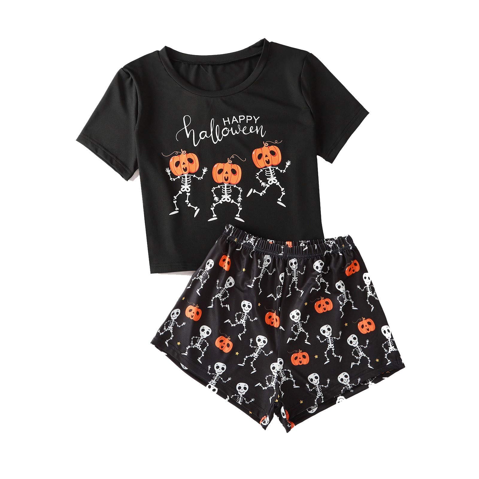 Posijego Women's Summer & Fall Shorts Sets - Sport Yoga Vacation Halloween Blouse T-Shirt & Pant Shorts Outfits for Women 2022 | Casual Wear, Gym Workout, Halloween Costume, Beach Vacation Outfit
