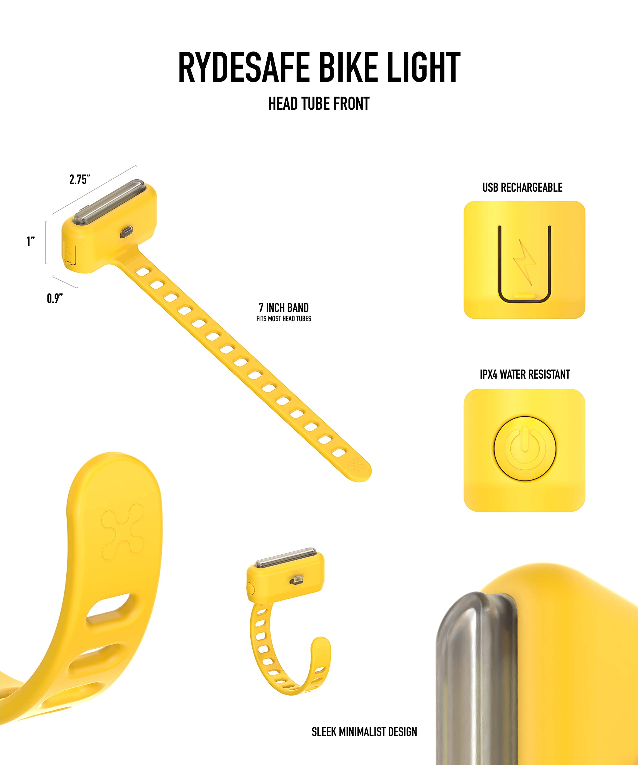 Best Bike Lights for Night Riding - USB Rechargeable, Waterproof, Super Bright LED Bicycle Headlight & Taillight Set - Perfect for Commuting, Mountain Biking & Road Cycling Safety