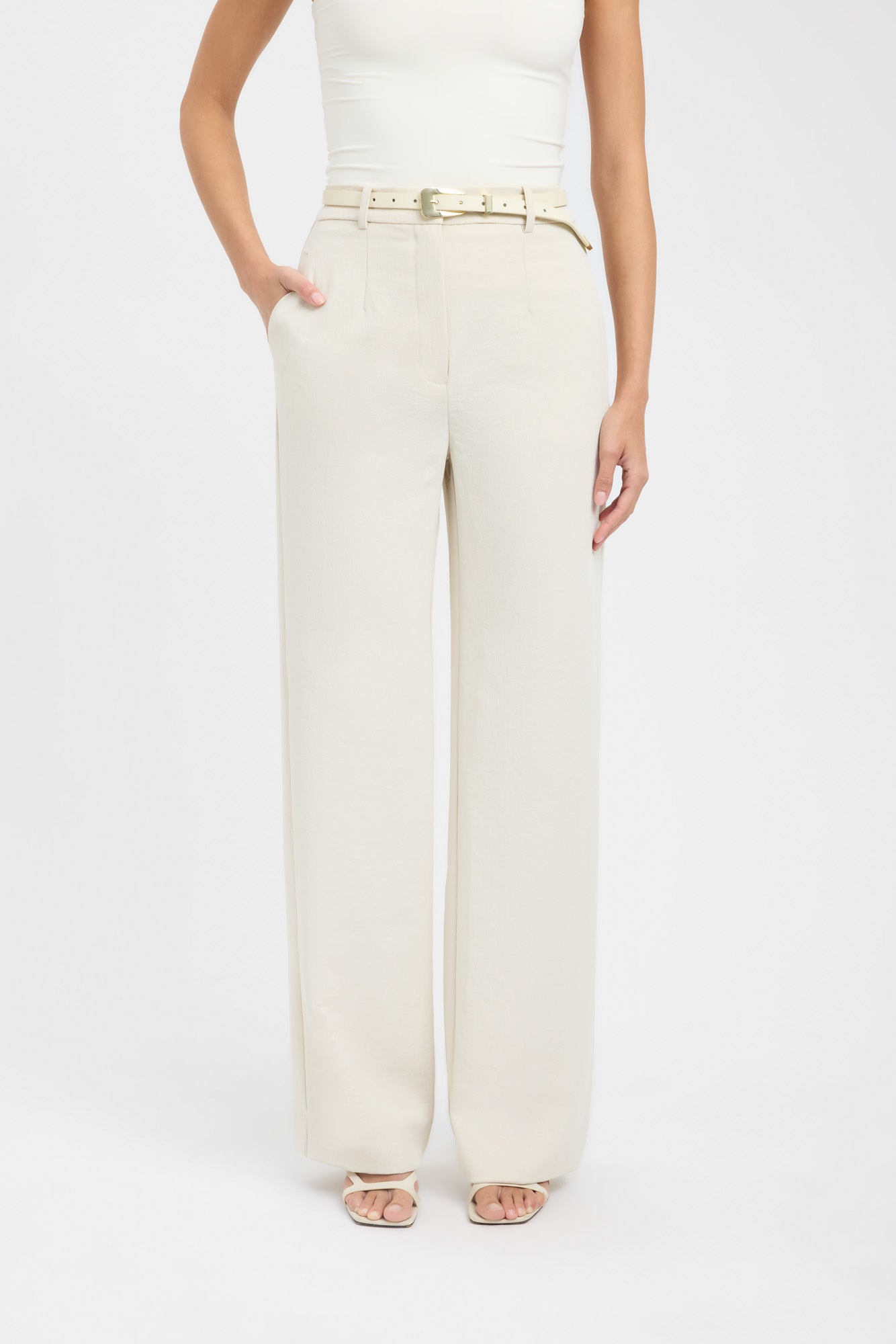 Ariel Straight Leg Pants for Women - High Waist Comfortable Office Trousers - Perfect for Business Casual & Workwear Outfits