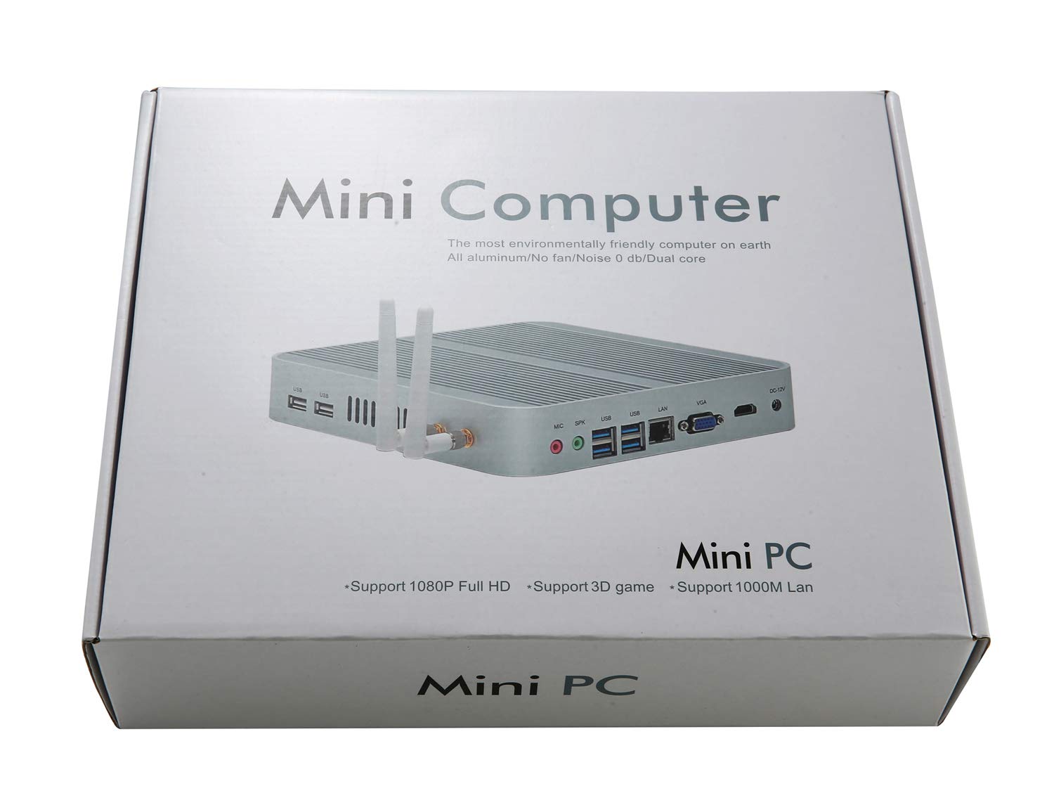 KINGDEL i3 Compact Mini PC - 4GB RAM, 128GB SSD, Dual LAN, Dual HDMI, 4x USB 3.0 Ports, 6x RS232 COM - Perfect for Home Office, Digital Signage & Industrial Automation