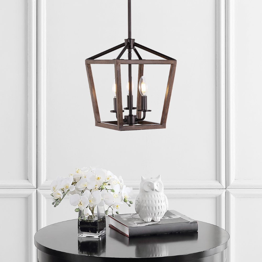 Oria 10-Inch Iron Farmhouse Industrial LED Pendant Light - Rustic Vintage Ceiling Lighting Fixture for Kitchen Island, Dining Room, Entryway, Porch & Patio