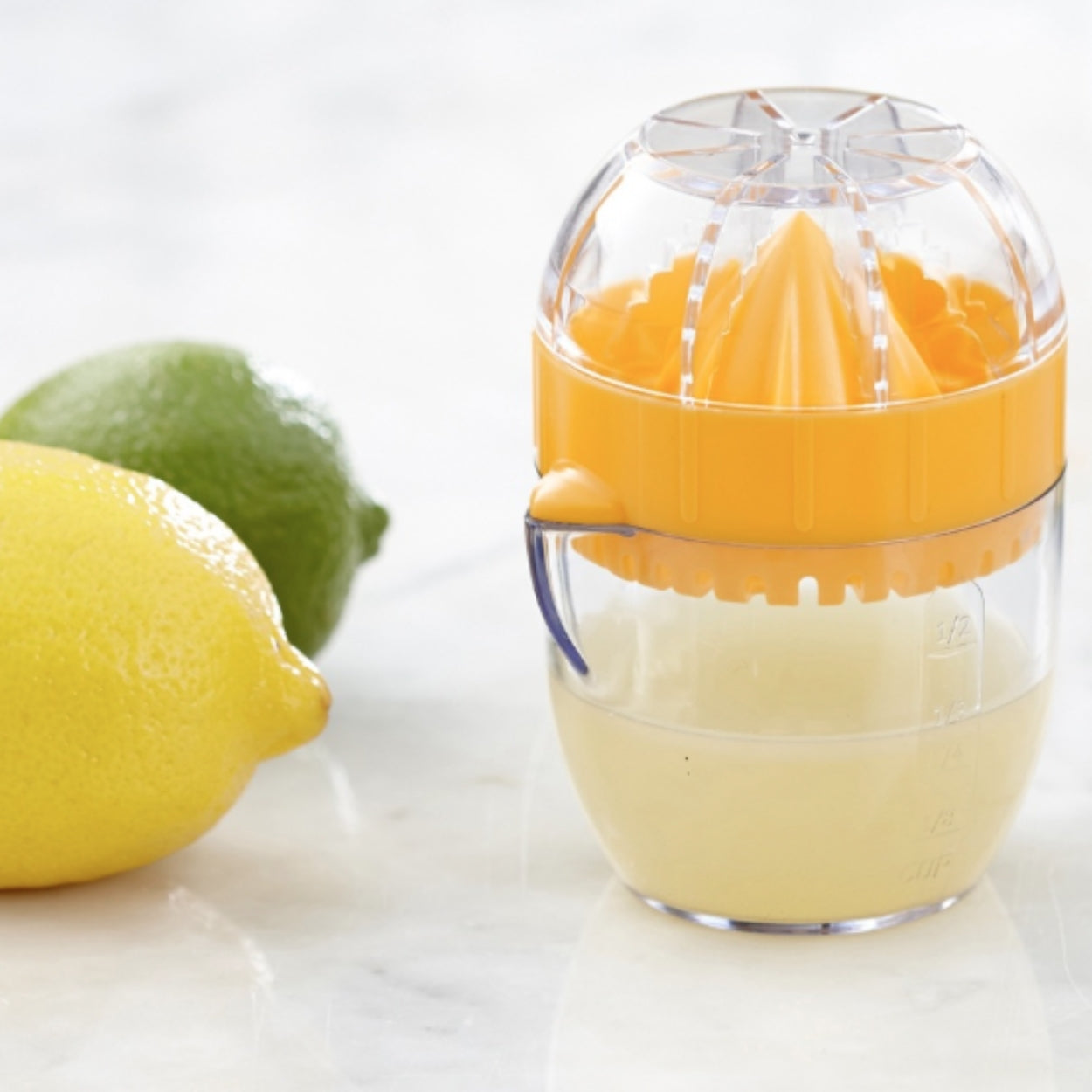 Trudeau 1/2 Cup Citrus Juicer - Manual Orange Lemon Lime Squeezer for Fresh Juice - Perfect for Breakfast, Cocktails & Healthy Drinks
