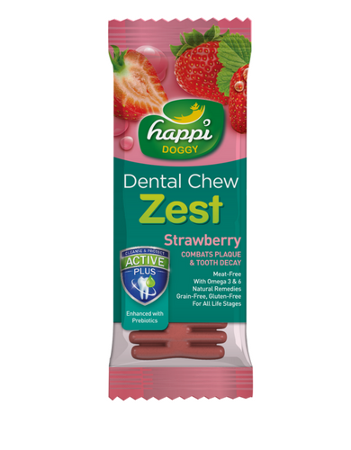 Happi Doggy Dental Chew Zest Strawberry 4