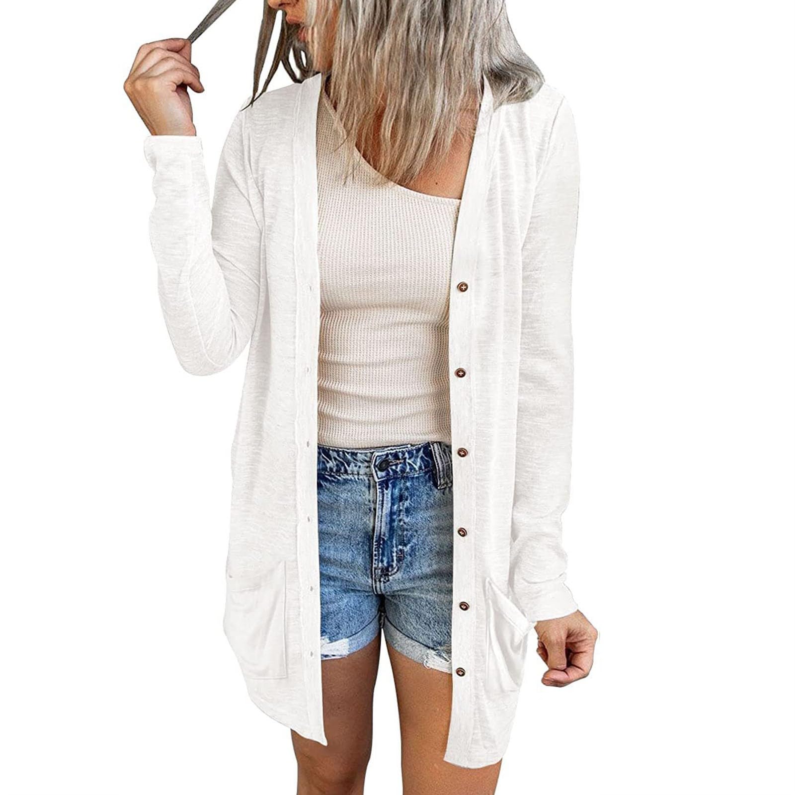 Women's Lightweight Cotton Long Cardigan Sweater - Summer Fashion Jacket for Ladies | Casual & Dressy Outfits | Perfect for Office, Travel & Layering