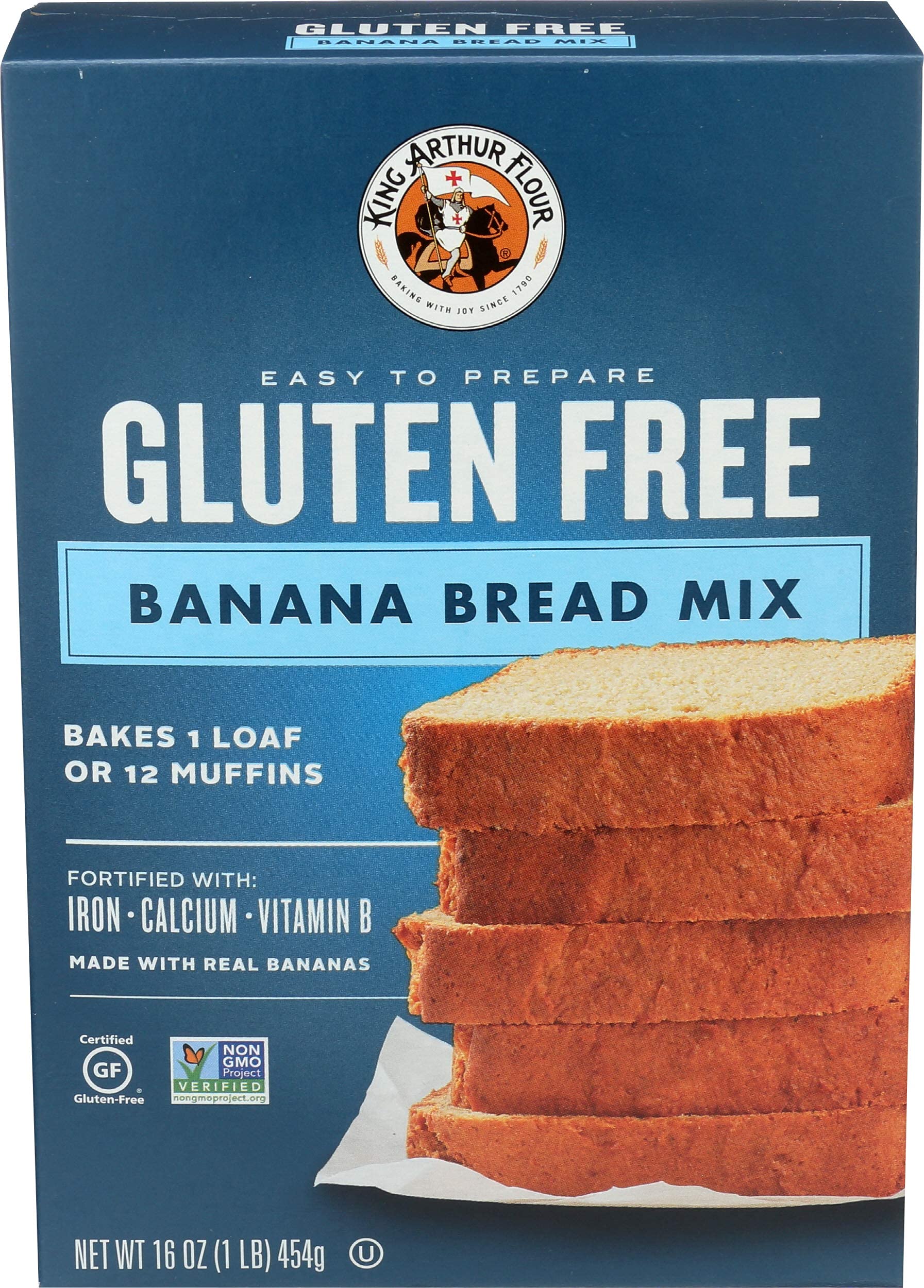 King Arthur Gluten Free Banana Bread Mix - 16 Ounce, Non-GMO, Easy Homemade Baking for Breakfast & Snacks | Perfect for Celiac & Gluten Sensitive Diets