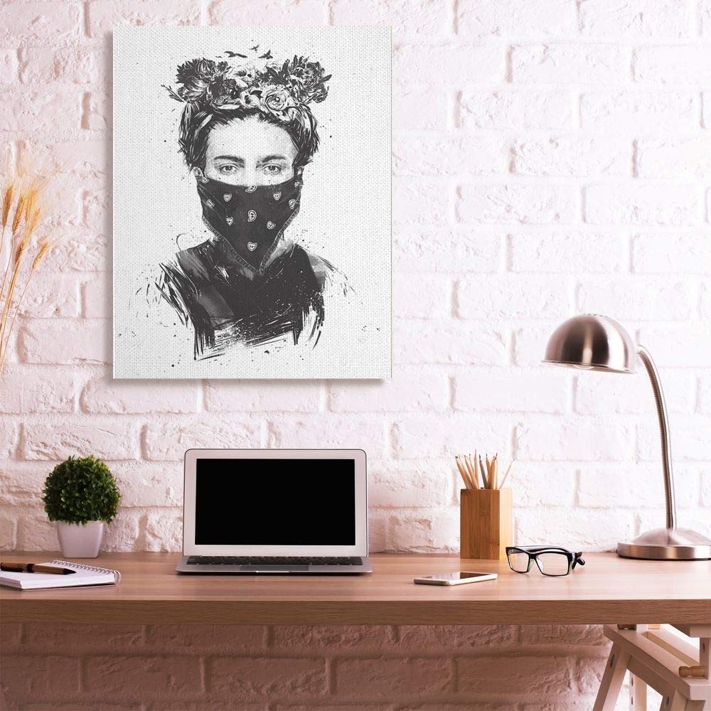 Rebel Girl Female Empowerment Portrait Wall Art by Balazs Solti – Iconic Faces Canvas Print 36