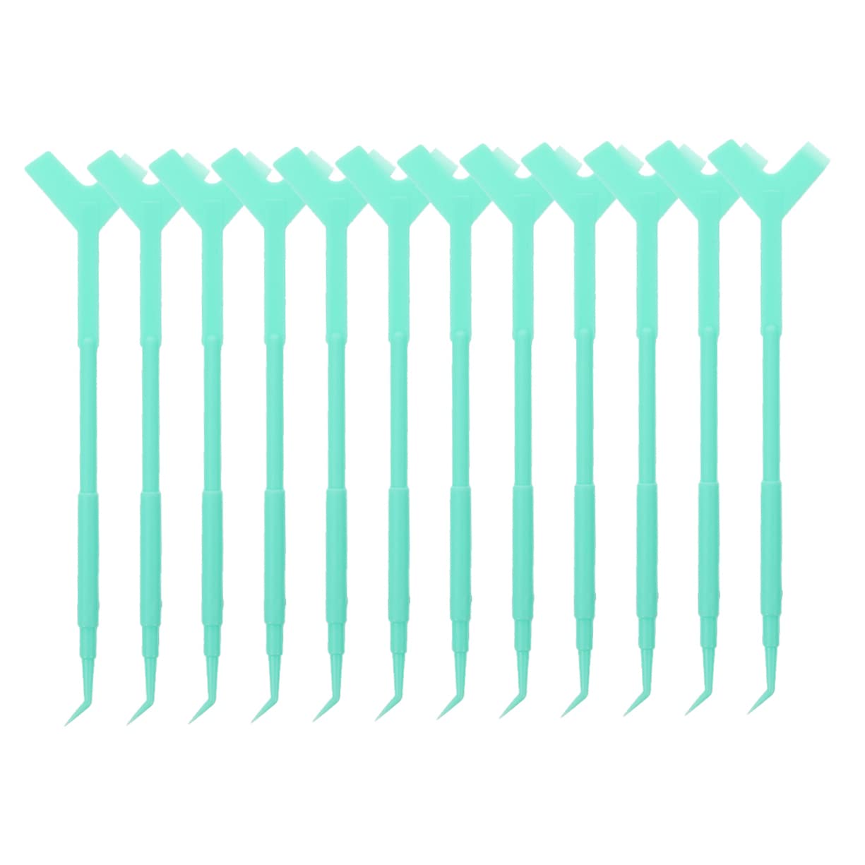 FOMIYES 12pcs False Eyelash Y-Shaped Brush - Professional Lash Separator & Perm Tool Kit for Eyelash Extensions, Lift, and Makeup - Perfect for Salon, Home Use, and DIY Beauty