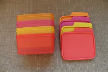 Tupperware Keep Tab Plastic Food Storage Containers Set - 500ml (Set of 4) - Airtight, BPA-Free, Microwave Safe - Perfect for Meal Prep, Leftovers & Pantry Organization