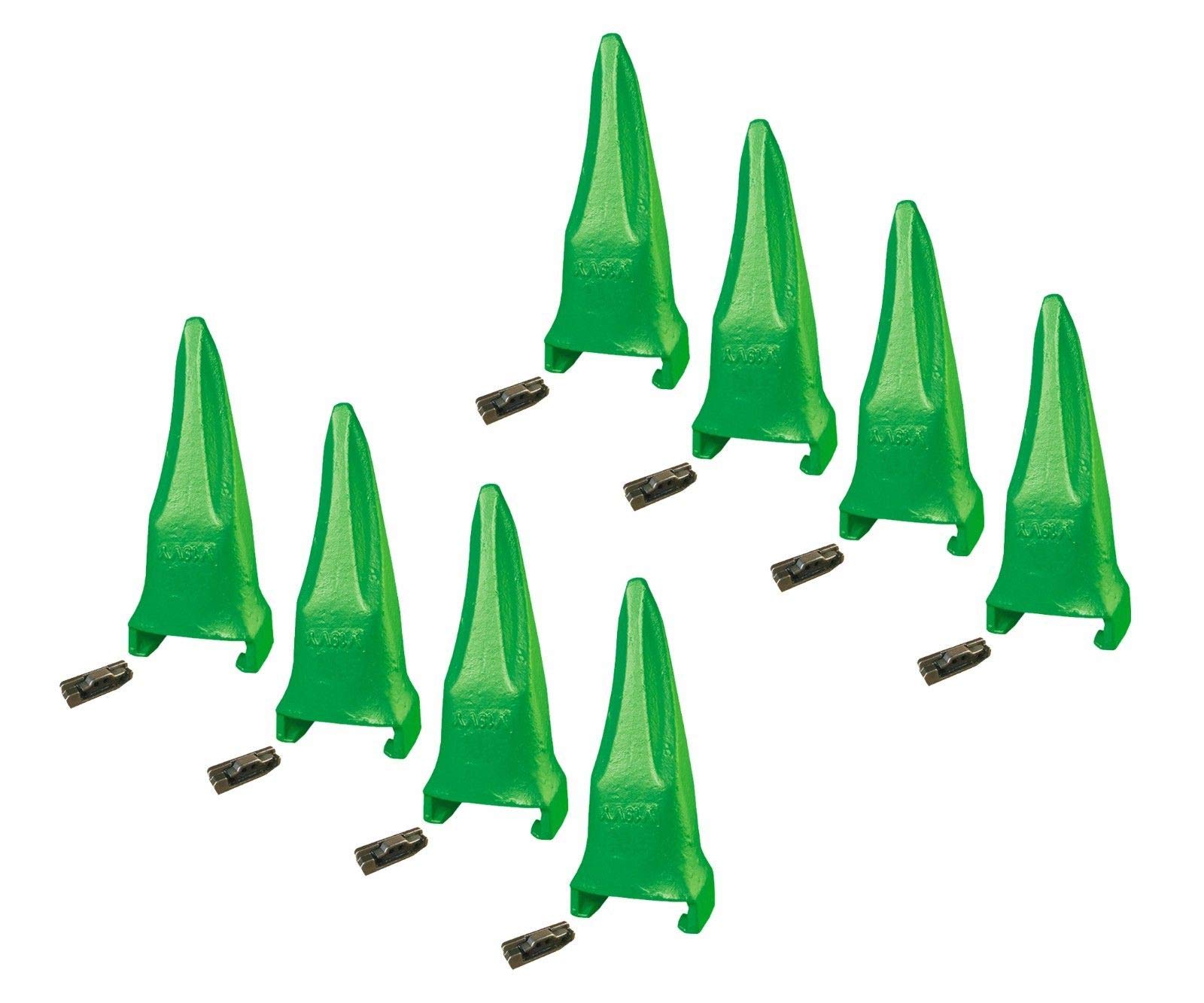 ESCO Style Super V Excavator Bucket Teeth & Pins - 8 Pack for V19VY & V23PN Models | Heavy-Duty Replacement Parts for Mining & Construction Equipment
