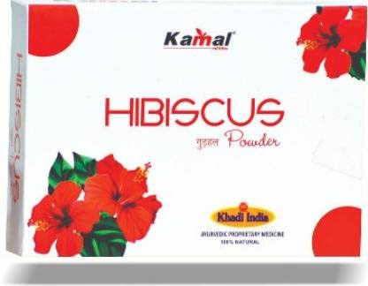 Kamal Herbal Khadi Hibiscus Powder (Gudhal Powder) 100g - Natural Hair & Skin Care Solution for Shine & Growth - DIY Face Masks, Hair Treatments & Ayurvedic Beauty Recipes