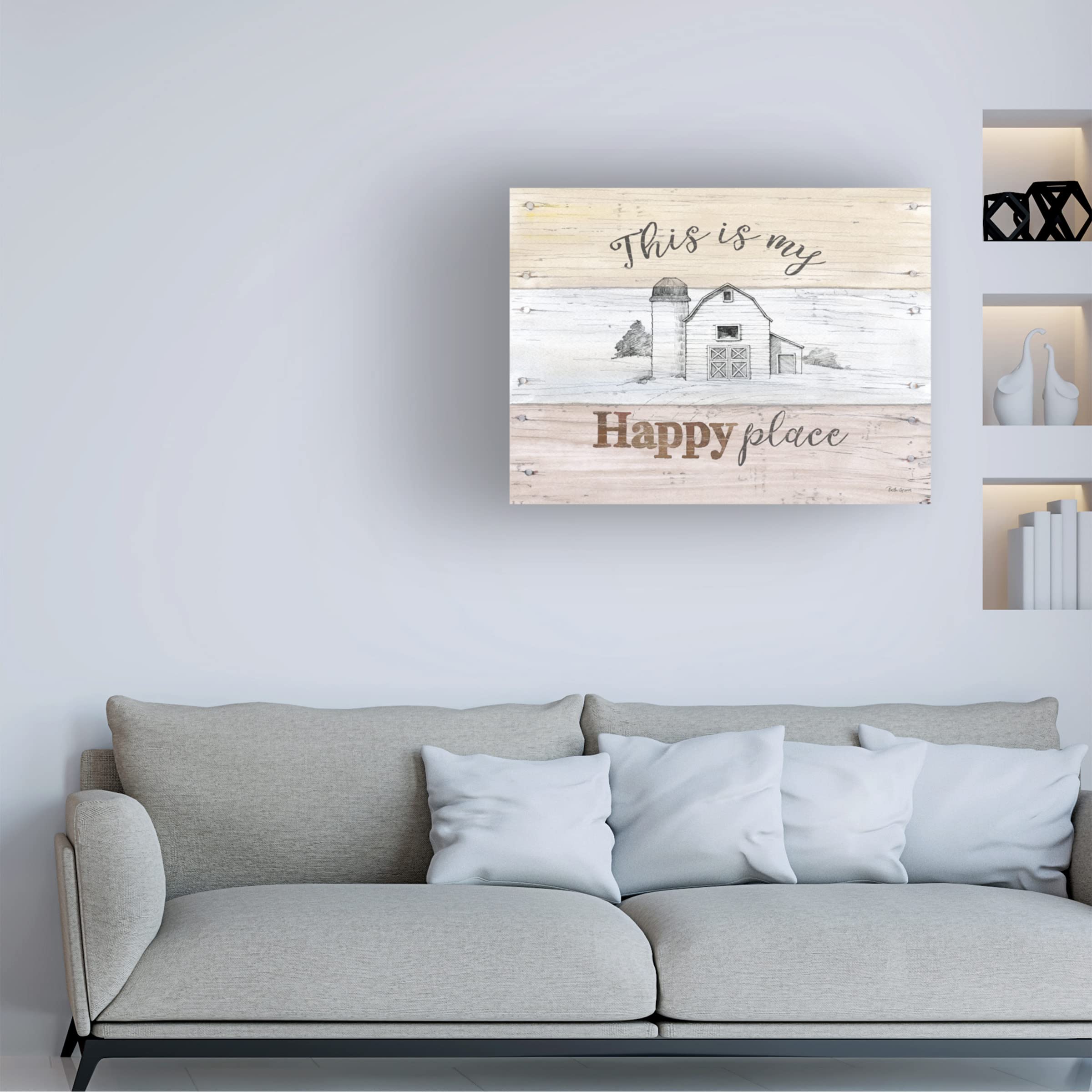 Beth Grove 'Farmhouse III' Canvas Wall Art - Handmade Farmhouse Decor for Living Room, Bedroom & Office - Trademark Fine Art