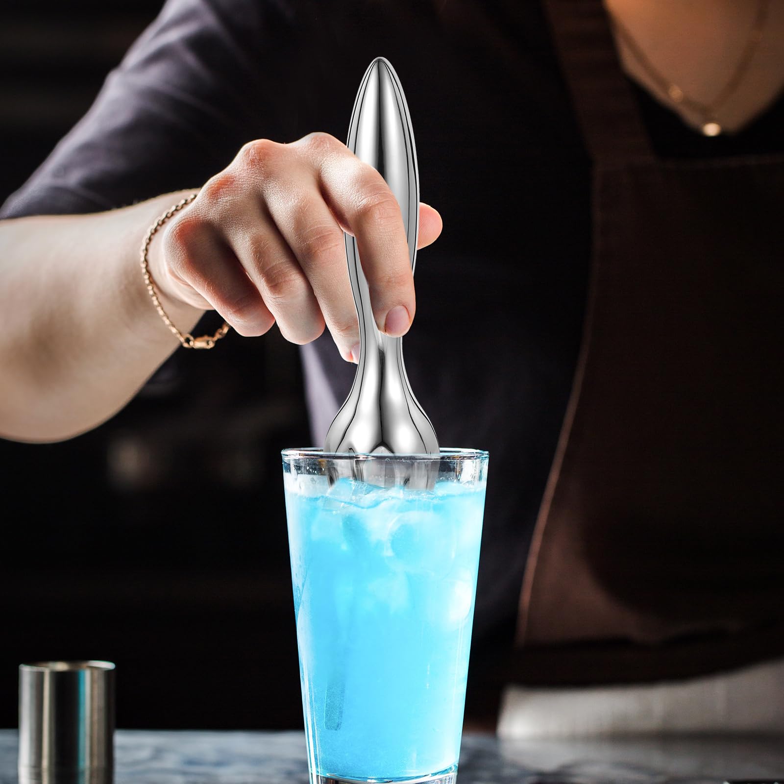 DOITOOL Stainless Steel Citrus Reamer - Manual Lemon Orange Lime Juicer with Beech Wood Handle - Easy Grip Kitchen Tool for Fresh Juice Extraction - Perfect for Home Bars, Cocktails & Healthy Drinks