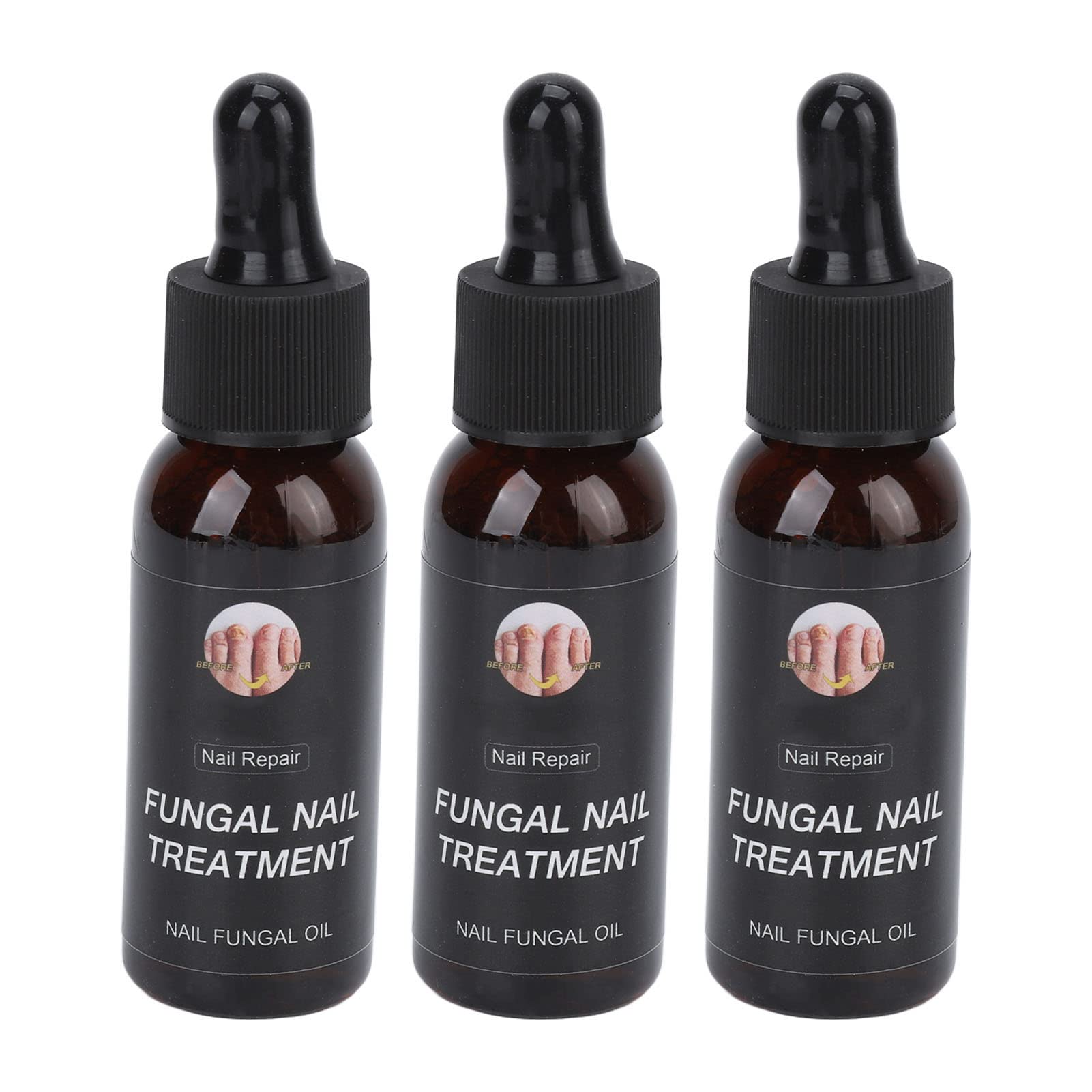 Nail Strengthening Oil - Moisturizing & Repairing Nail Treatment Liquid for Weak & Brittle Nails | 3 Pack Nail Growth Solution with Gentle Formula | Nail Care Pen for Toenails & Fingernails (30ml) | Perfect for Salon Use, Home Manicures & Nail Polish Prep