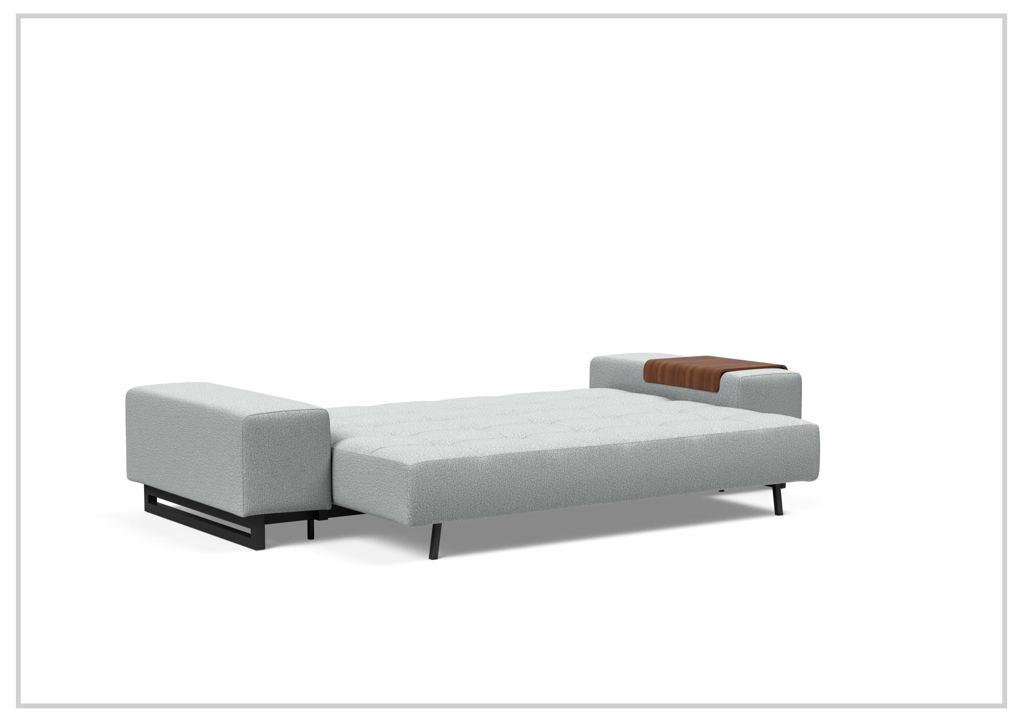 Innovation Living Grand DEL 2-Seater Fabric Sleeper Sofa with Ottoman - Convertible Bed & Lounge Chair for Small Spaces, Guest Rooms & Apartments
