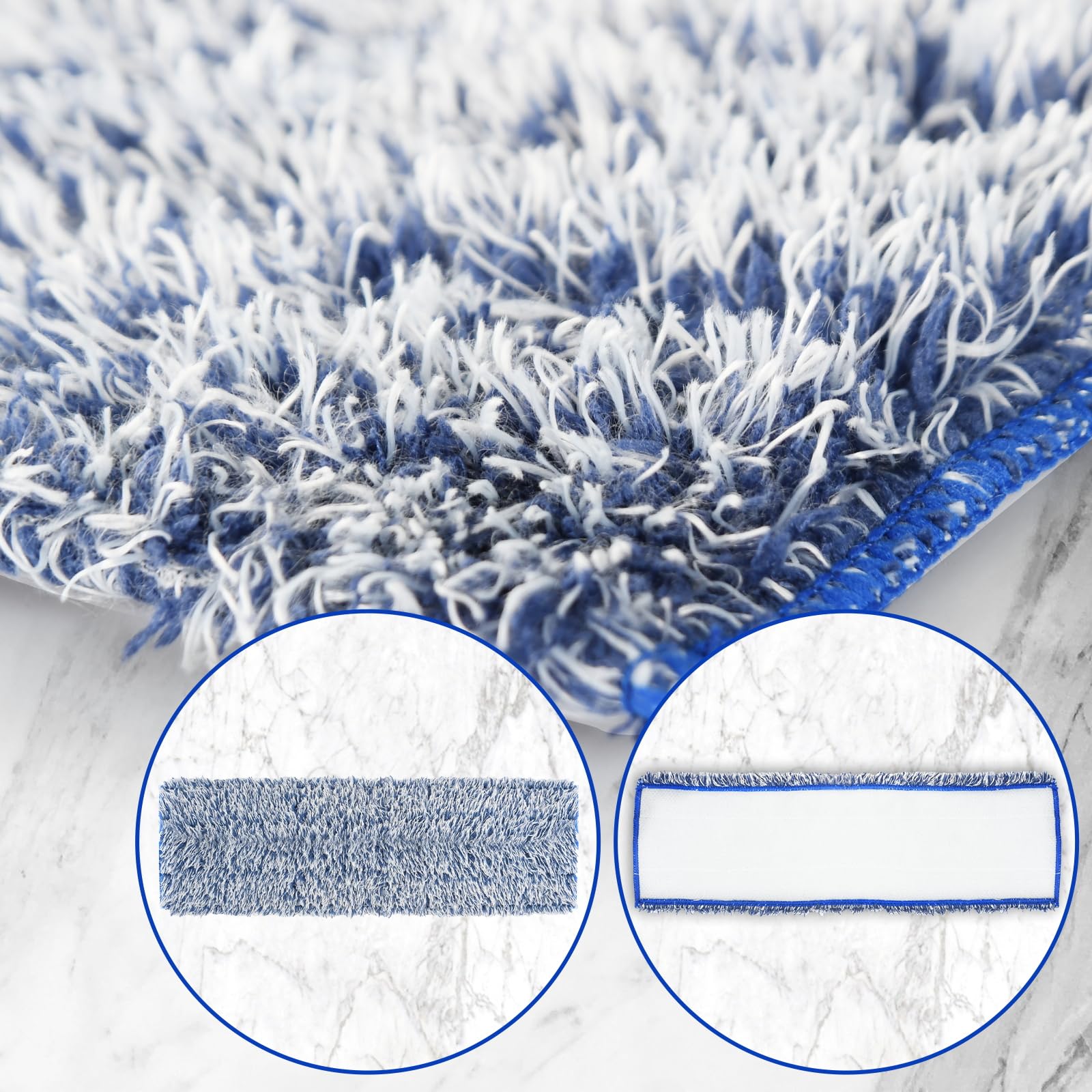 8 Pack Washable & Reusable Microfiber Mop Pads Replacement for Bona Mops - 3 Deep Clean, 3 Multi-Surface & 2 Dusting Pads for Hardwood Floors - Perfect for Daily Cleaning & Deep Scrubbing