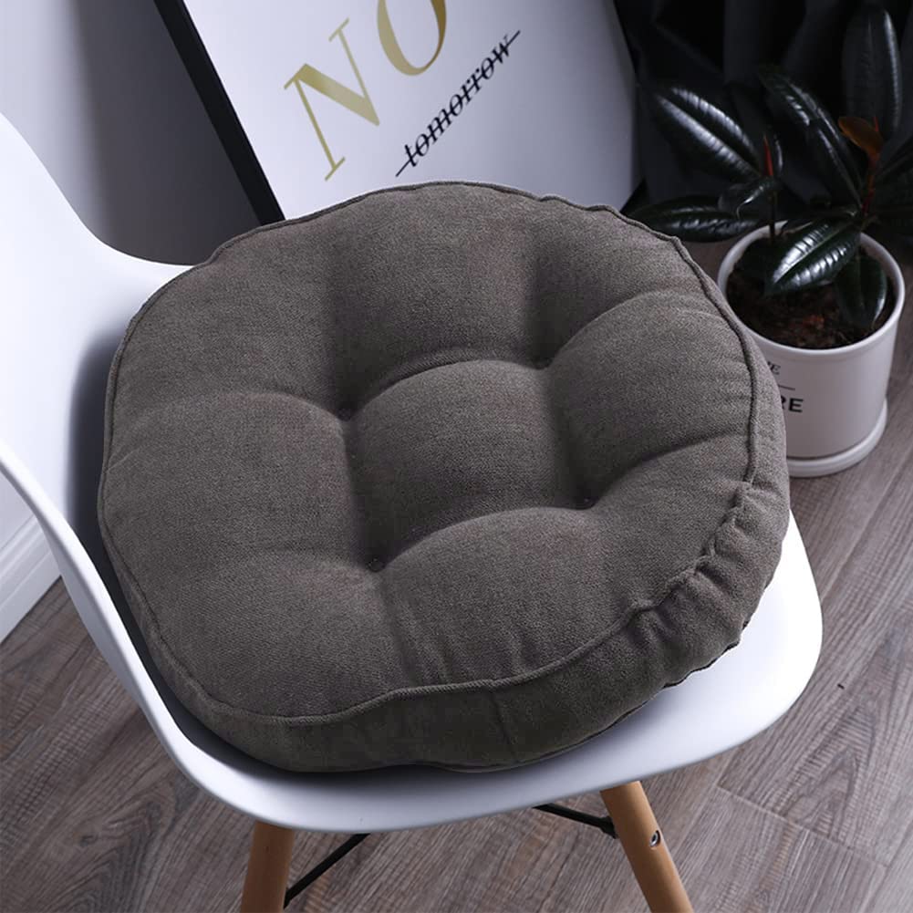 VCTOPS Round Velvet Chair Cushion - Soft Solid Color Seat Pad for Kitchen, Dining, Office & Kids Reading Chairs (16