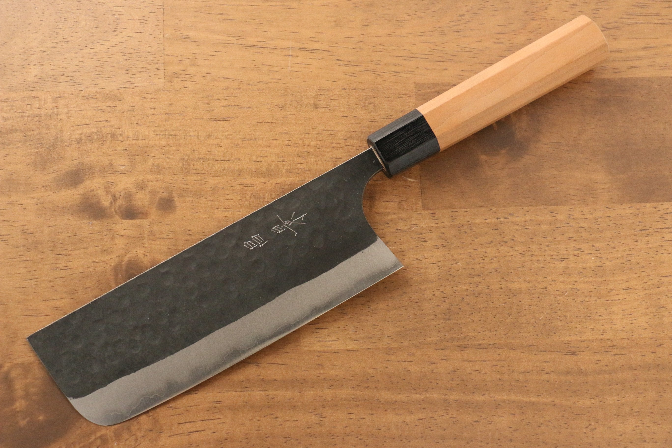Masakage Koishi Blue Super Steel Nakiri Knife 165mm with American Cherry Handle - Perfect for Slicing Vegetables, Herbs & Sushi Prep