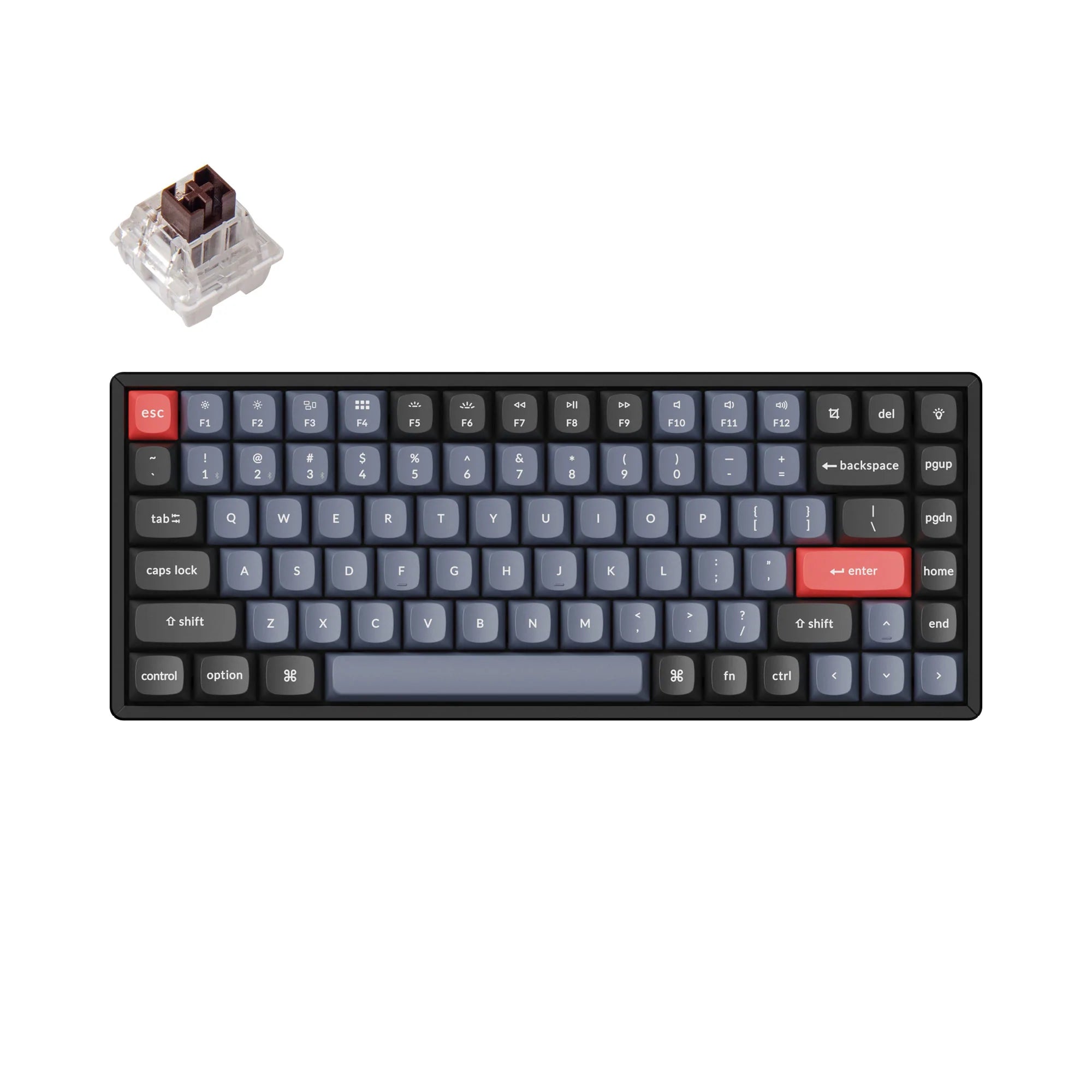 Keychron K2 Pro 75% Layout Wireless Mechanical Keyboard - Hot-Swappable, QMK/VIA Programmable, Bluetooth/USB-C - Perfect for Mac, Windows, Gaming & Office Work