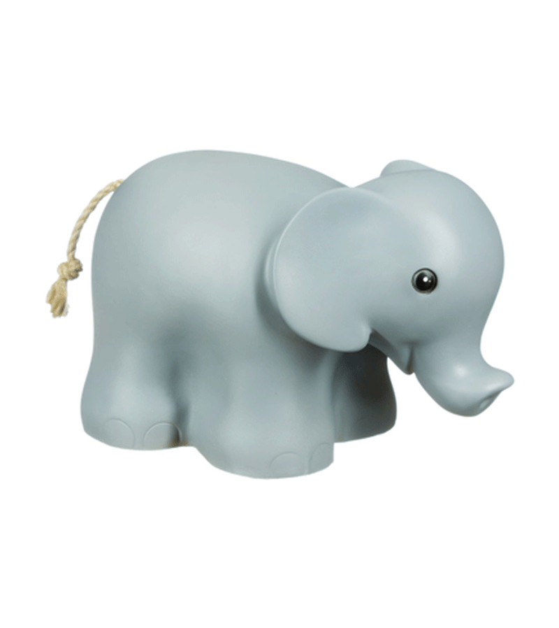 Heico Grey Elephant Lamp - Cute Nursery Night Light for Kids Room Decor, Baby Shower Gift & Bedroom Lighting - Perfect for Bedside, Bookshelf or Playroom