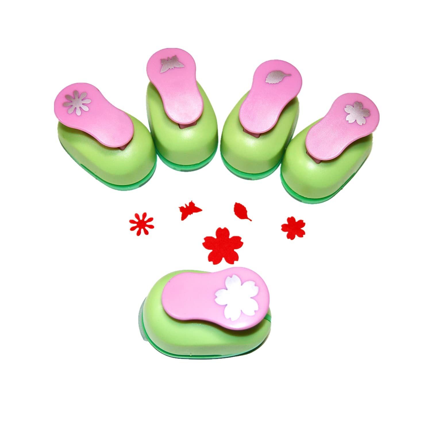 5-in-1 Craft Punch Set for Scrapbooking - Flower, Leaf, Butterfly Paper Punches (Pack of 5) | Perfect for DIY Cards, Journals, and Home Decor Projects