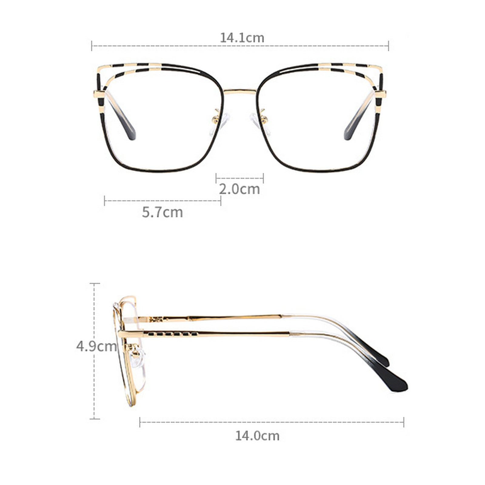 Blue Light Blocking Reading Glasses for Women - Retro Metal Cat Eye Round Frames with Magnifying Lenses | Presbyopia Eyewear for Office, Computer Use & Reading