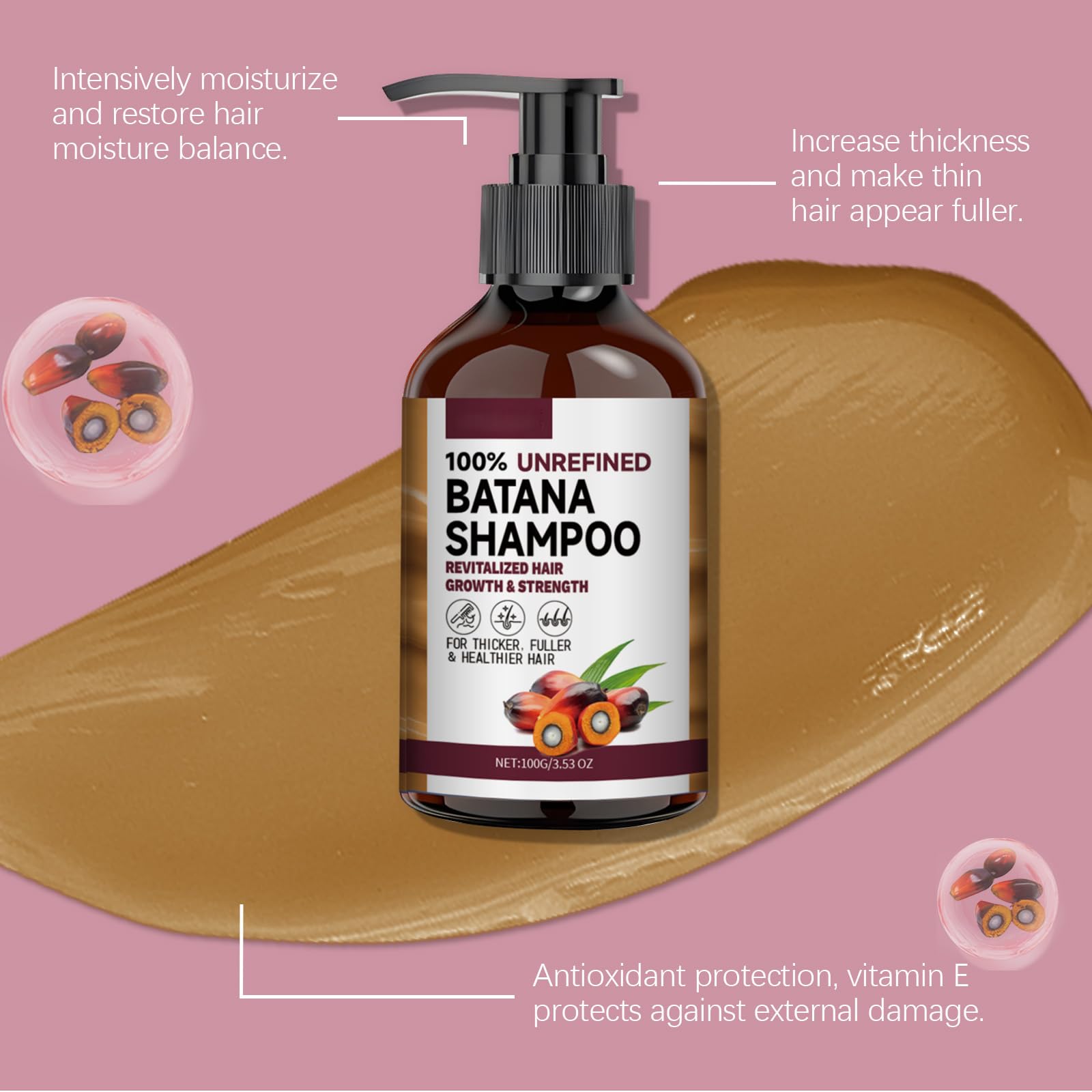 Organic Bata-na Shampoo and Conditioner Set (2pcs) - Sulfate-Free, Natural Hair Care for Dry & Damaged Hair - Perfect for Daily Use & Salon-Quality Results at Home
