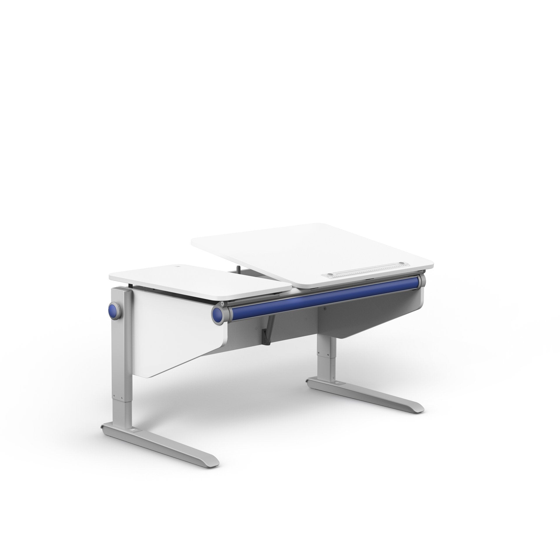MOLL Winner Split Desk - Adjustable Kids Study Desk with Storage Shelf - Perfect for Home Office, Online Learning & Small Spaces