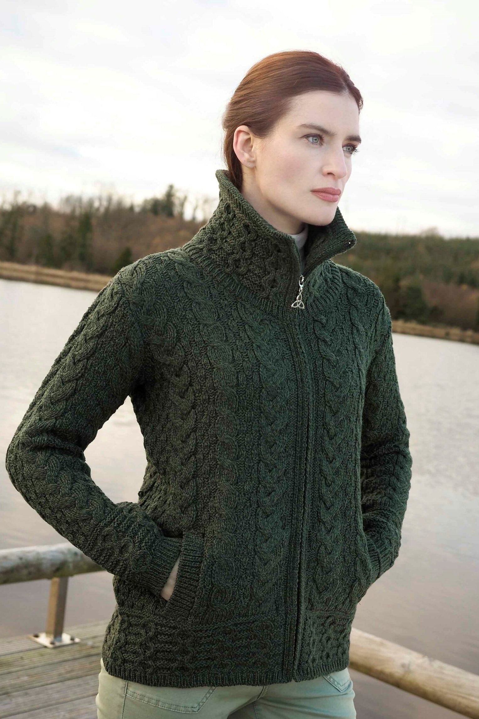 Louisburgh Double Collar Zip Cardigan for Men & Women | 2 Color Options | Casual & Office Wear | Lightweight Knit Sweater for Fall & Winter