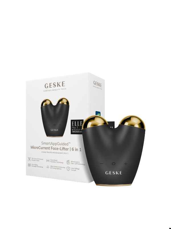 GESKE 6-in-1 Microcurrent Facial Lifting Device - Anti-Aging Face Toner for Wrinkle Reduction & Skin Tightening | Perfect for Home Spa & Professional Skincare Routines