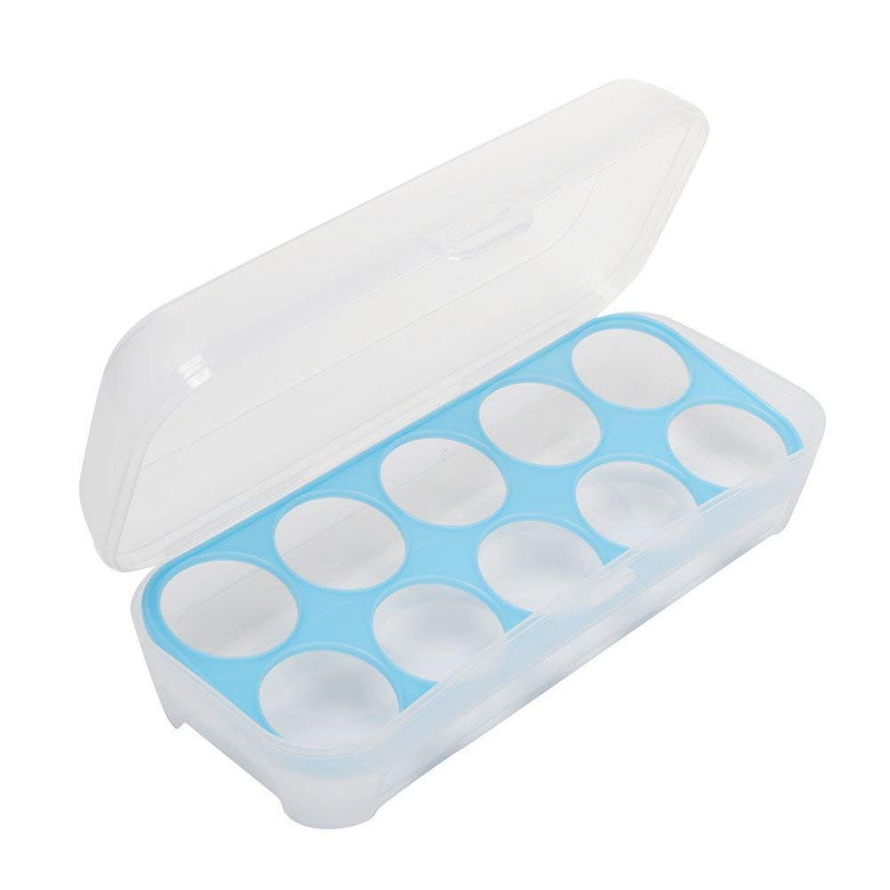 PRAGAT VIEW Refrigerator Egg Storage Box – Large Capacity Adjustable Egg Container with 10 Grids | Perfect for Kitchen, Fridge Organization & Fresh Egg Storage