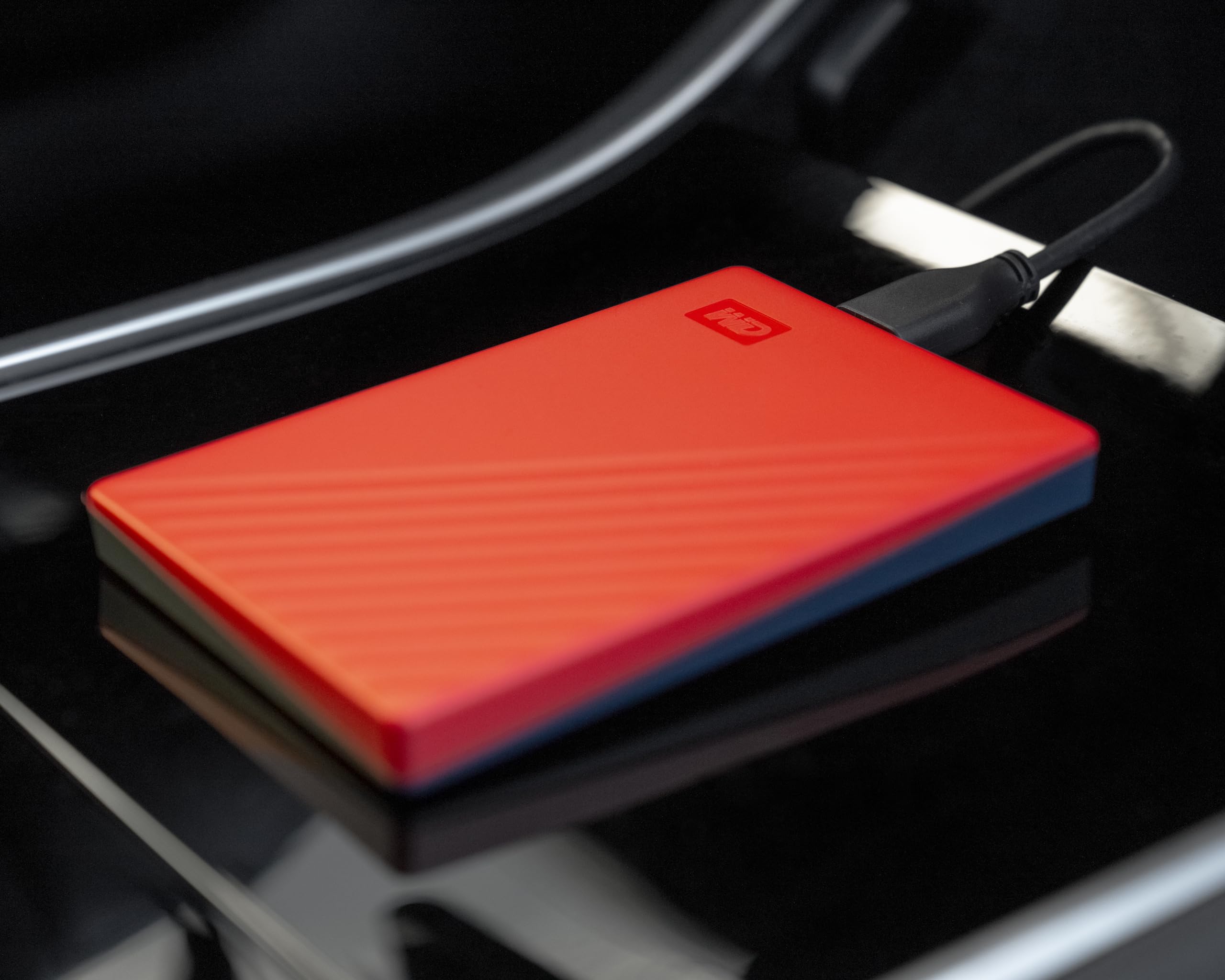 WD 4TB My Passport Portable External Hard Drive - USB 3.1/USB 3.0 Compatible, Password Protection & Ransomware Defense, Backup Software Included (Red) - Perfect for Data Storage, Travel, PC/Mac Backup & Secure File Sharing