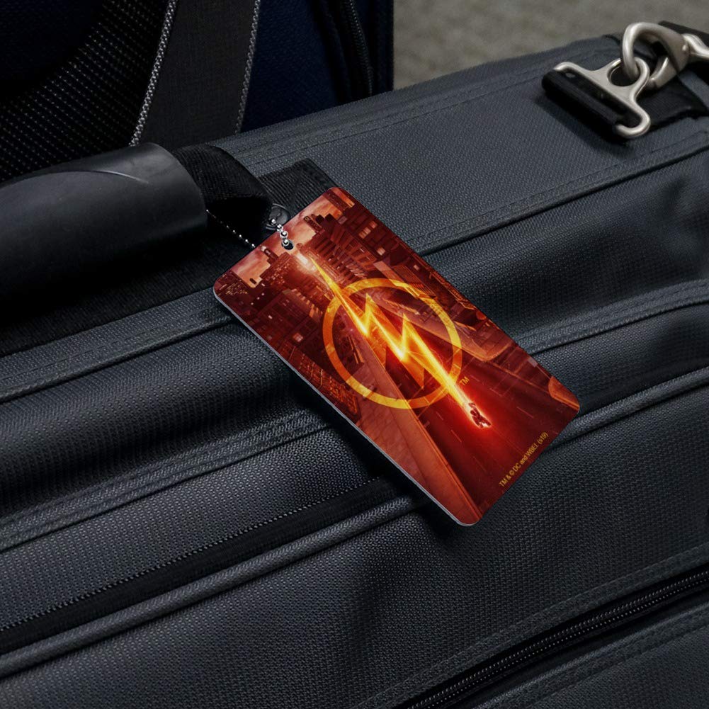 The Flash TV Series Lightning Streak Luggage Tag - Durable Carry-On ID Card for Suitcases & Travel Bags - Perfect for Comic Con, Air Travel, and Superhero Fans