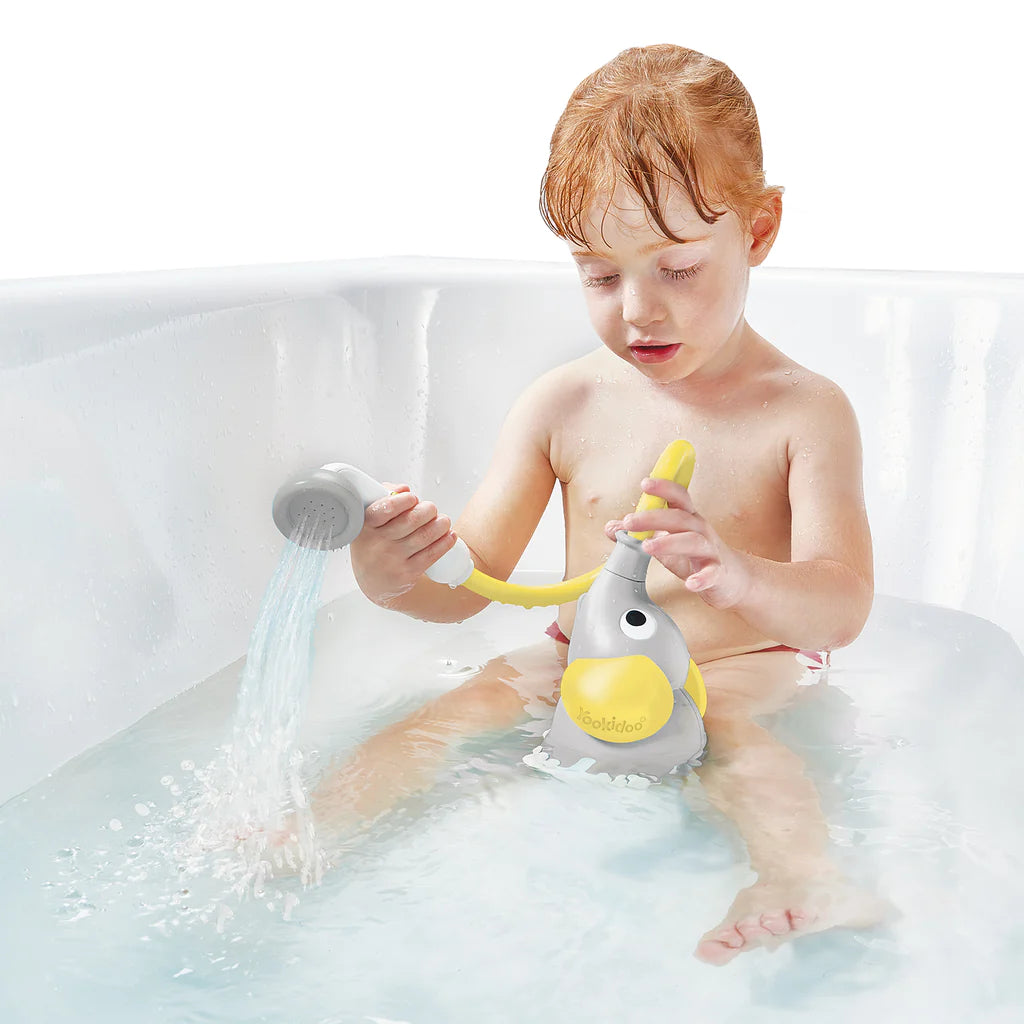 Yellow Elephant Baby Bath Shower Toy - Fun & Safe Bath Time Companion for Toddlers & Infants - Perfect for Sensory Play and Water Learning Activities
