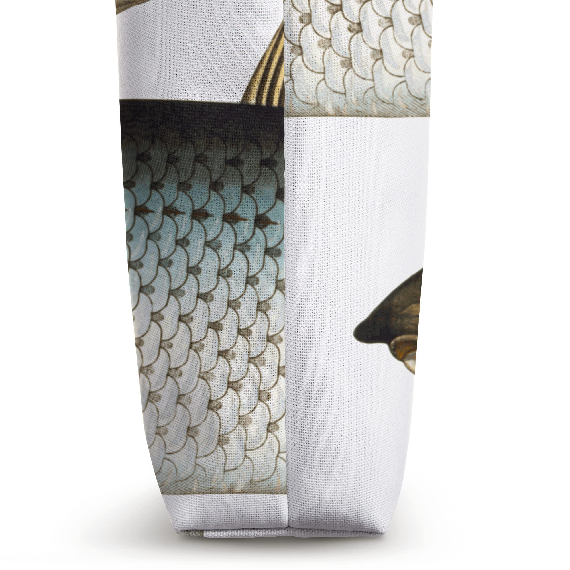 Gwyniad Fish Tote Bag - Eco-Friendly Cotton Canvas Shopping Bag with Unique Fish Design - Perfect for Groceries, Beach Trips & Farmers Market