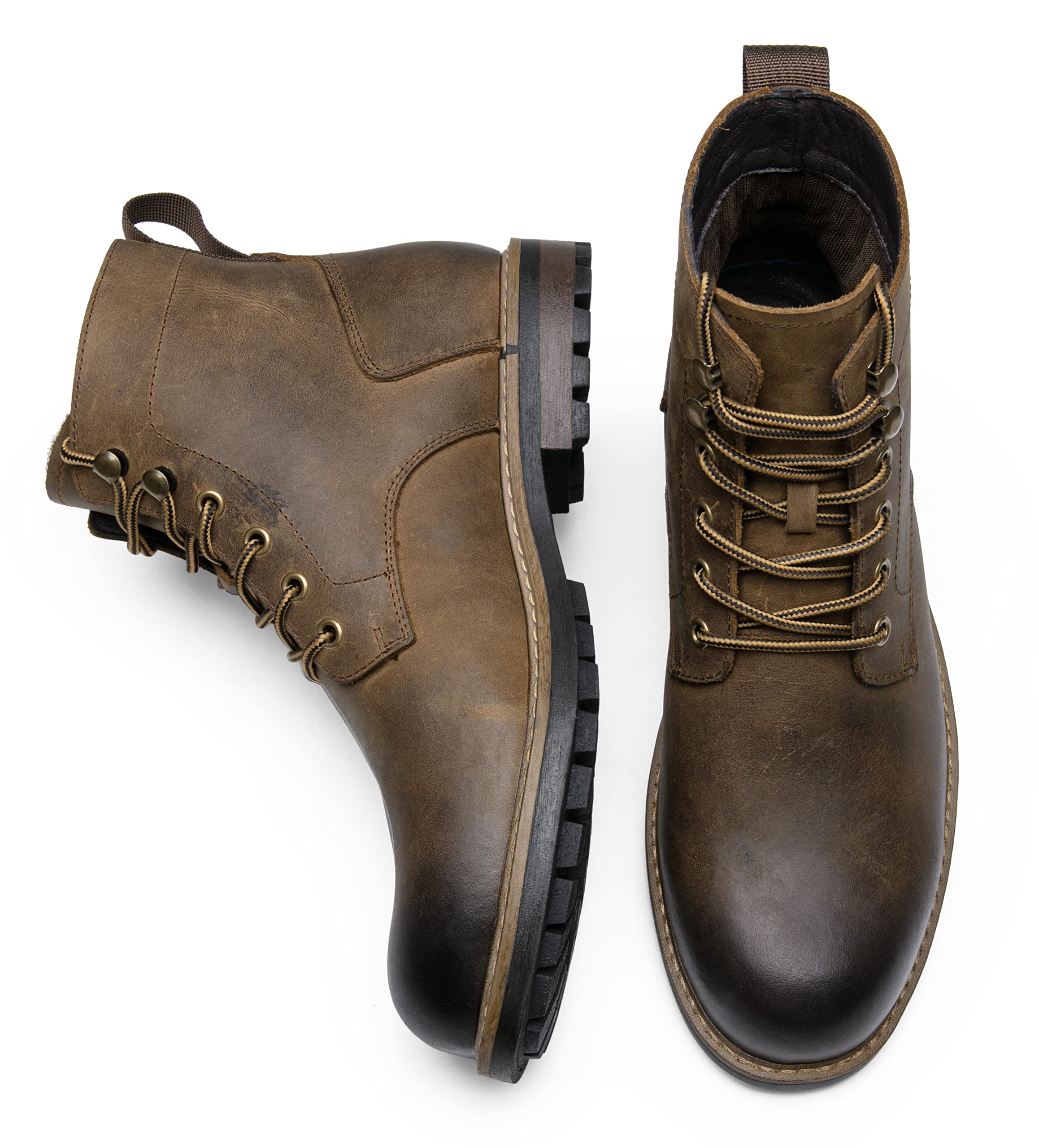 Premium Jousen Men's Chukka Boots - Genuine Leather Black Ankle Boots for Casual & Business Wear | Comfortable & Stylish Footwear for Work, Travel & Outdoor Activities