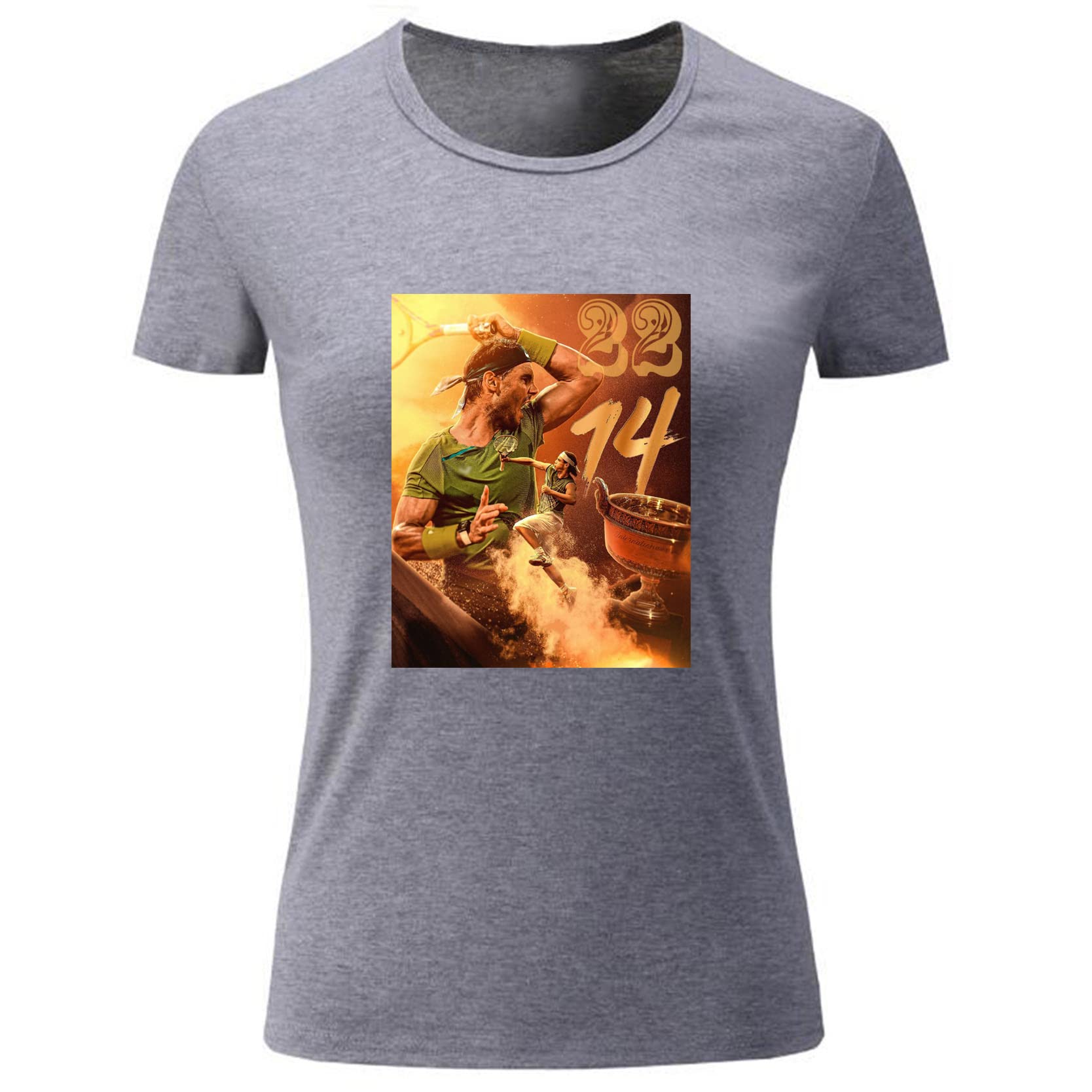 LOSOL Women's Rafael Nadal T-Shirt - Official Rafa Fan Gift - Comfortable Tennis Apparel for Women - Perfect for Matches, Training & Casual Wear