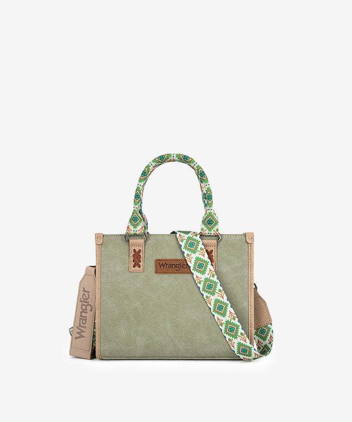 Wrangler Aztec Print Tote Bag for Women - Stylish & Durable Cotton Shoulder Bag - Perfect for Shopping, Beach, Work & Travel