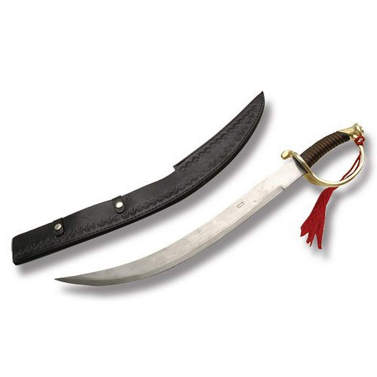 Authentic Pirate Sword with Brass Hilt - Premium Costume Accessory for Halloween, Cosplay, and Themed Parties | SZCO Supplies