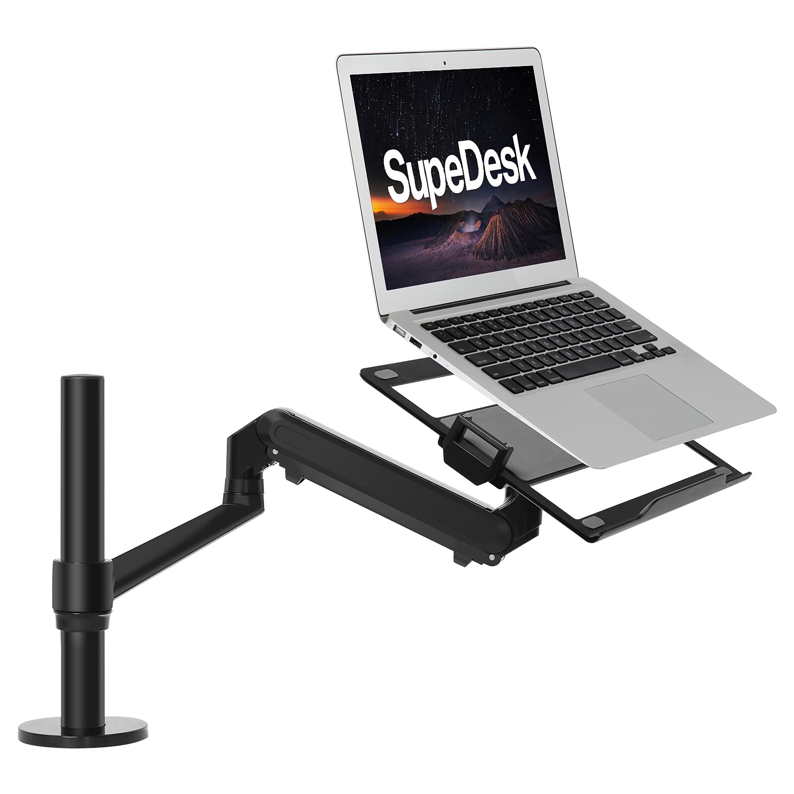 **SupeDesk Monitor Mount - Upgraded Single Gas Spring Arm Stand for 17-32