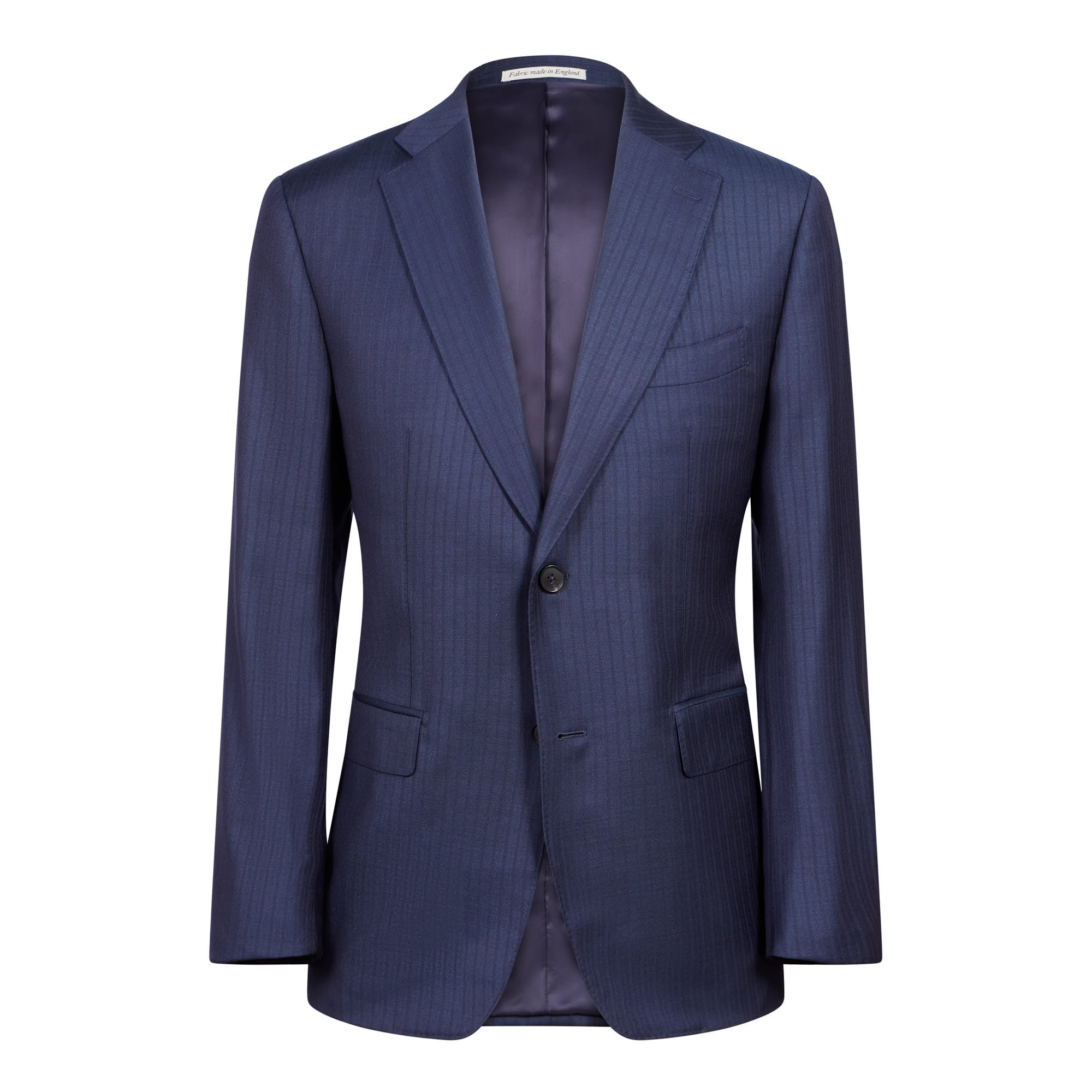 HENRY SARTORIAL Men's Premium Wool Suit - Burgundy & Navy Striped Full Canvas Business Attire for Office, Wedding & Formal Events