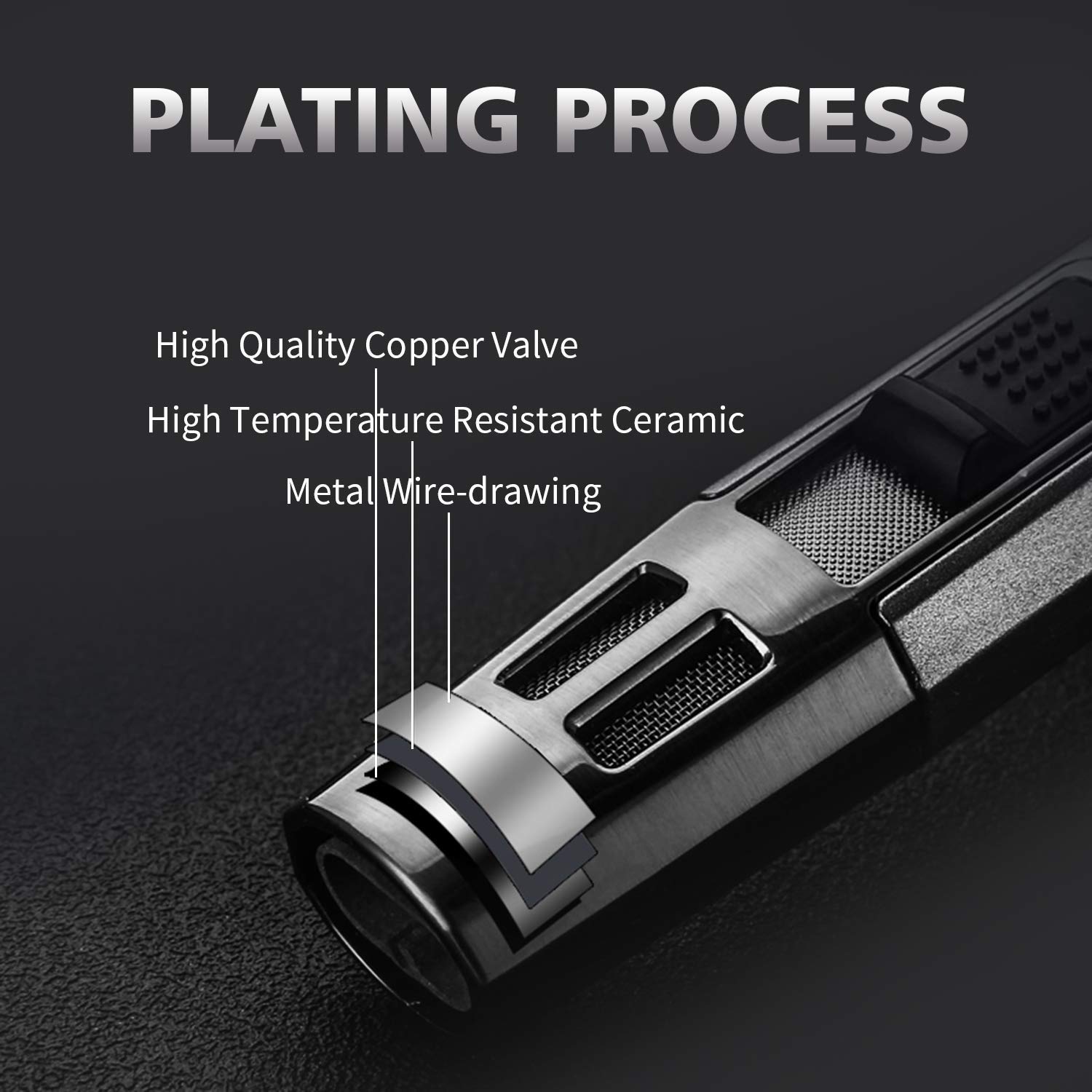 Refillable Jet Flame Torch Lighter - Windproof for Candles, BBQ, Camping