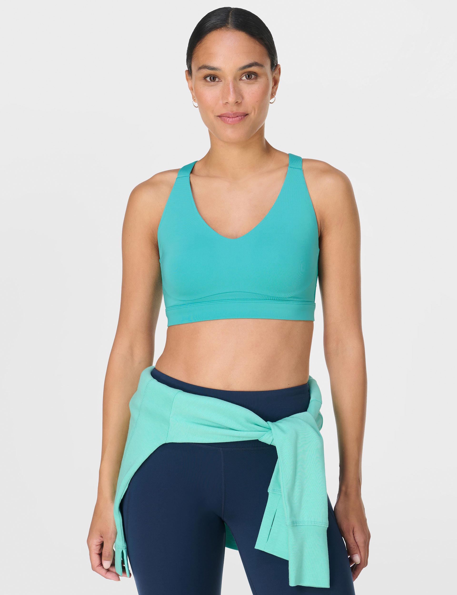 Power Pulse Bra - Ripple Blue | High Support Sports Bra for Running & Yoga | Breathable & Comfortable Activewear for Women