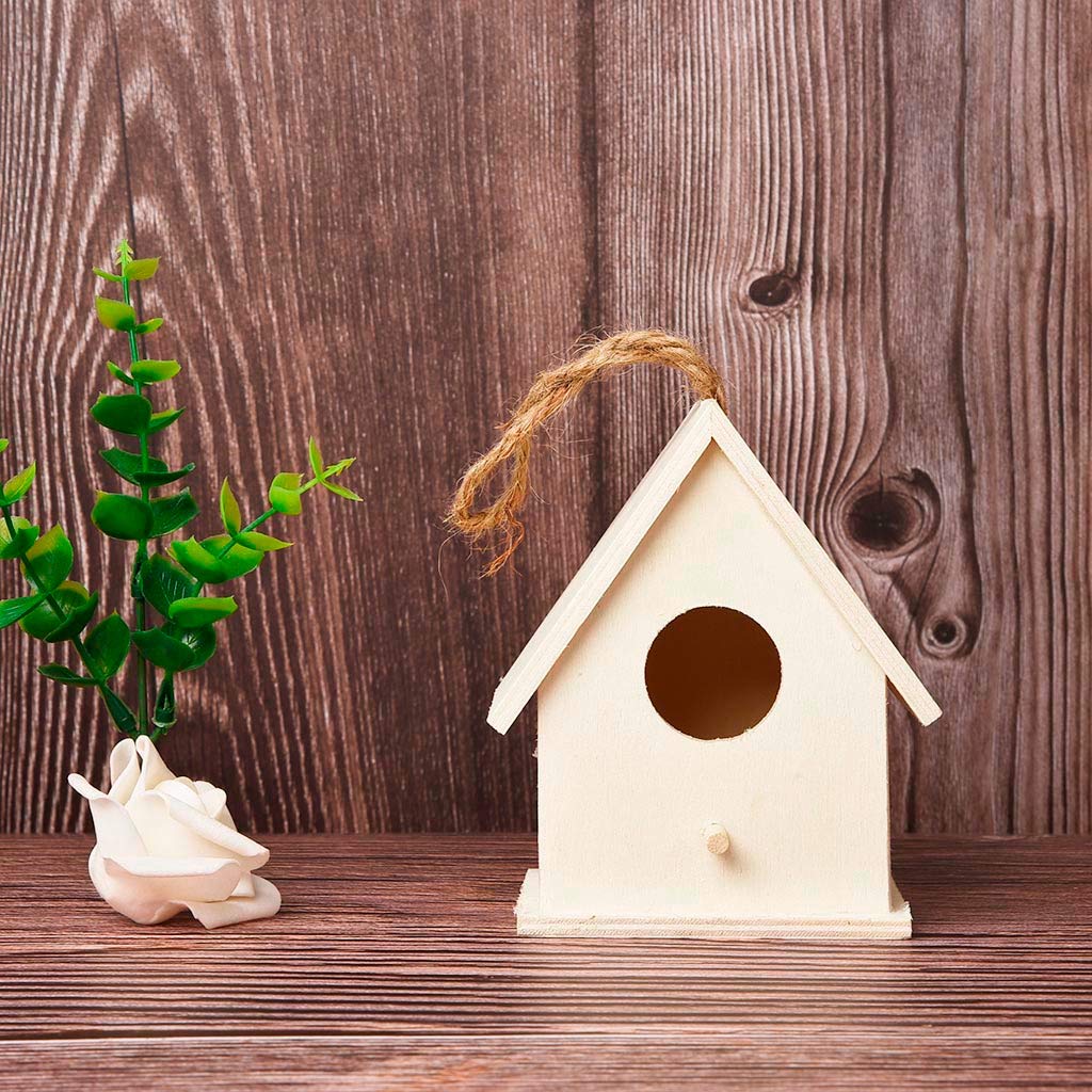 Yu2d Wooden Bird House - Handcrafted Nesting Box for Wild Birds, Durable Outdoor Birdhouse for Garden, Yard & Backyard Bird Watching