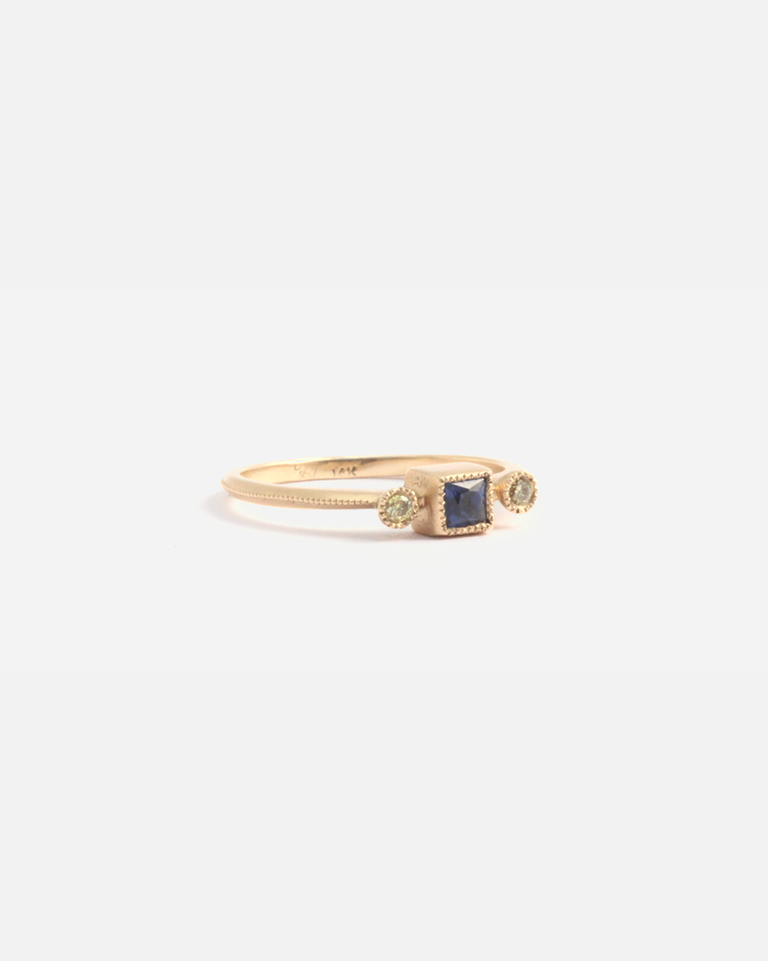 Melee 27 Blue Sapphire & Yellow Diamond Ring - Elegant Jewelry for Weddings, Anniversaries & Special Occasions