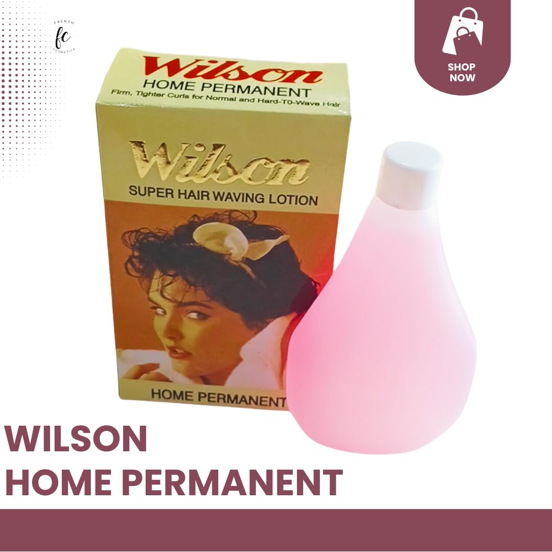 Wilson Super Hair Waving Lotion - Professional Home Permanent Wave Solution for Curly & Wavy Hair (Baby Pink) | Salon-Quality Styling for Women & Men at Home