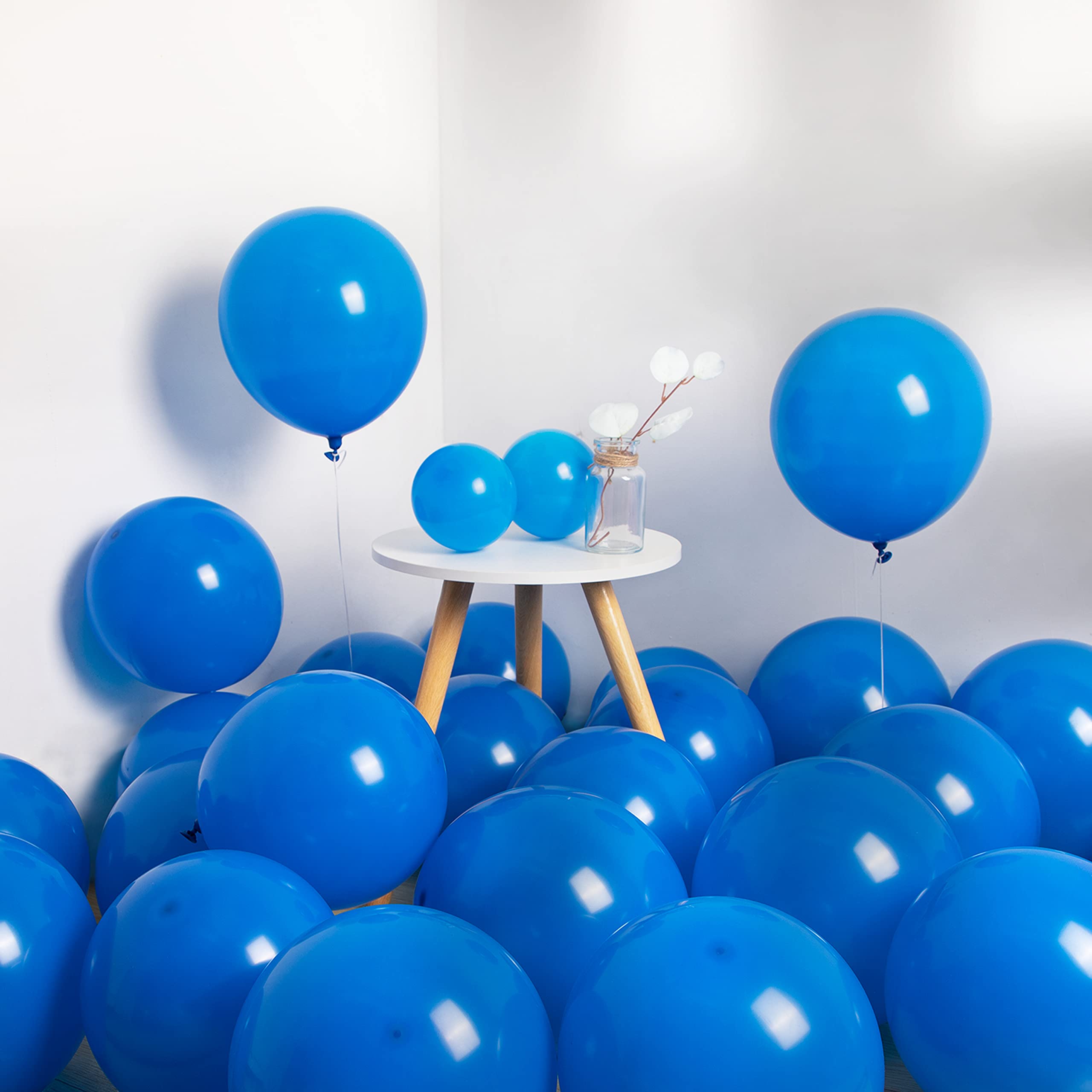 Royal Blue Balloons 12+5 Inch 70Pcs - Premium Latex Party Balloons for Birthday, Baby Shower, Gender Reveal, Bridal Shower, Graduation & Wedding Decorations - Perfect for Helium Balloon Arches, Backdrops and Party Centerpieces