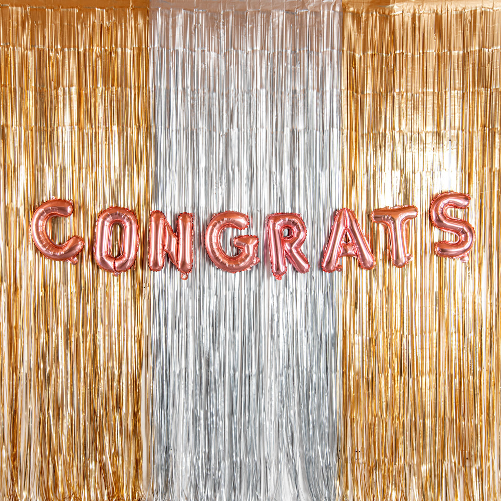 Rose Gold Mylar Letter C Balloon - 16 Inch Large Foil Alphabet Balloon for Birthday Party Decorations, Baby Shower, Wedding & Anniversary Celebrations