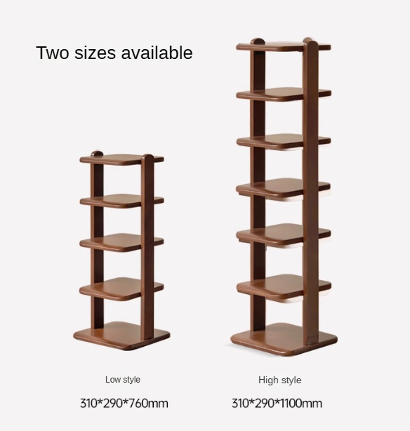 Solid Beech Wood Ultra Narrow Shoe Cabinet - Space Saving Entryway Storage Organizer for Small Apartments & Closets
